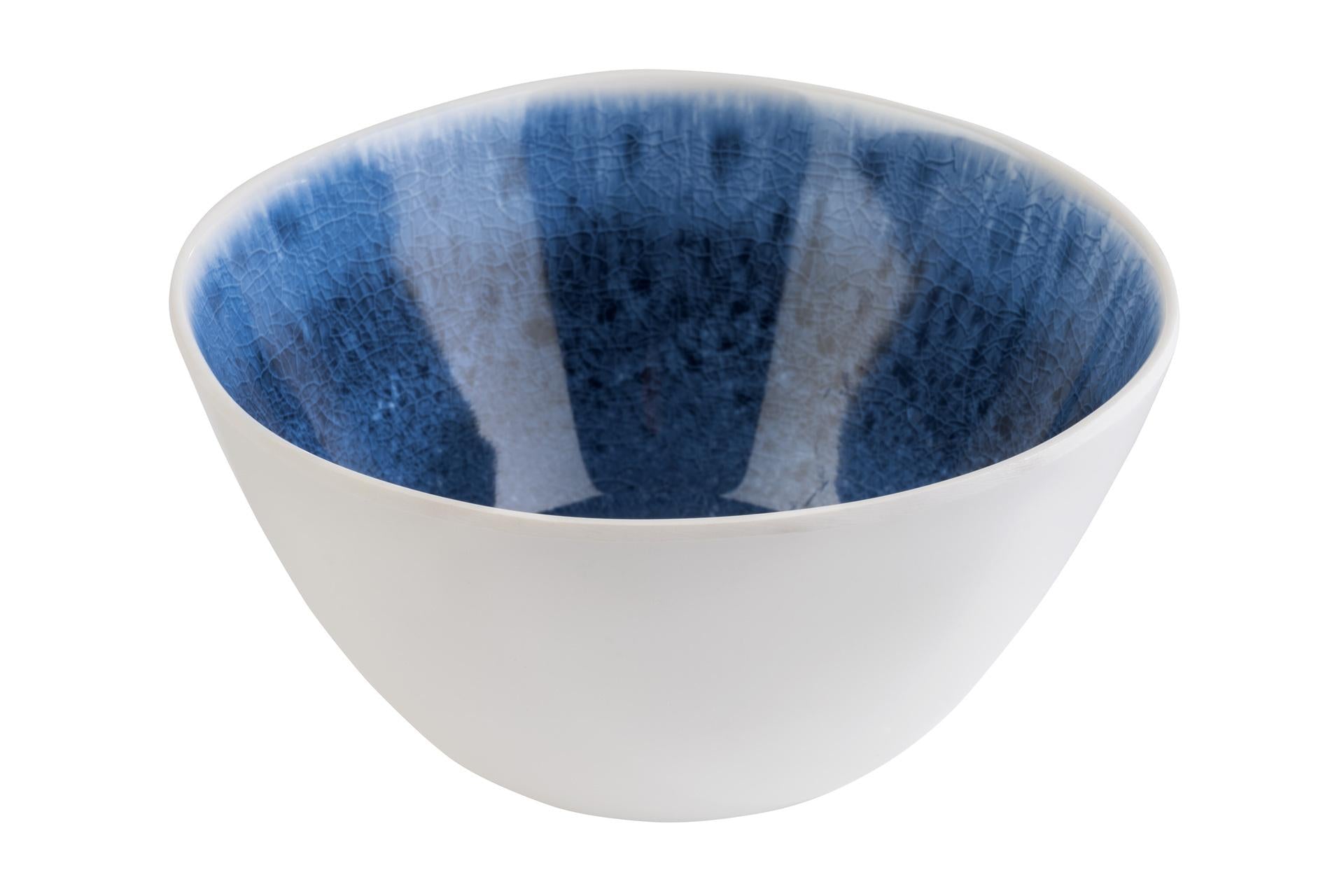 APS Blue Ocean Coppetta In Melamina Ø15 cm - H.7.5 cm Esterno Bianco Interno Blu