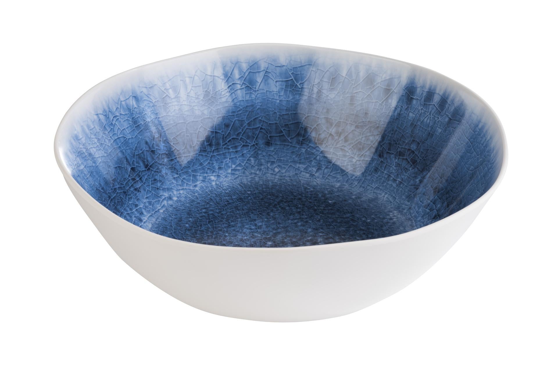 APS Blue Ocean Coppetta In Melamina Ø30.5 cm - H.9 cm Esterno Bianco Interno Blu