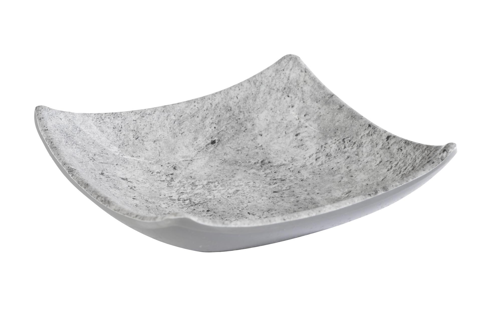 APS Element Coppetta Quadrata H.3 cm - 10.5 x 10.5 cm In Melamina Grigio Aspetto Cemento - Set 12 Pz