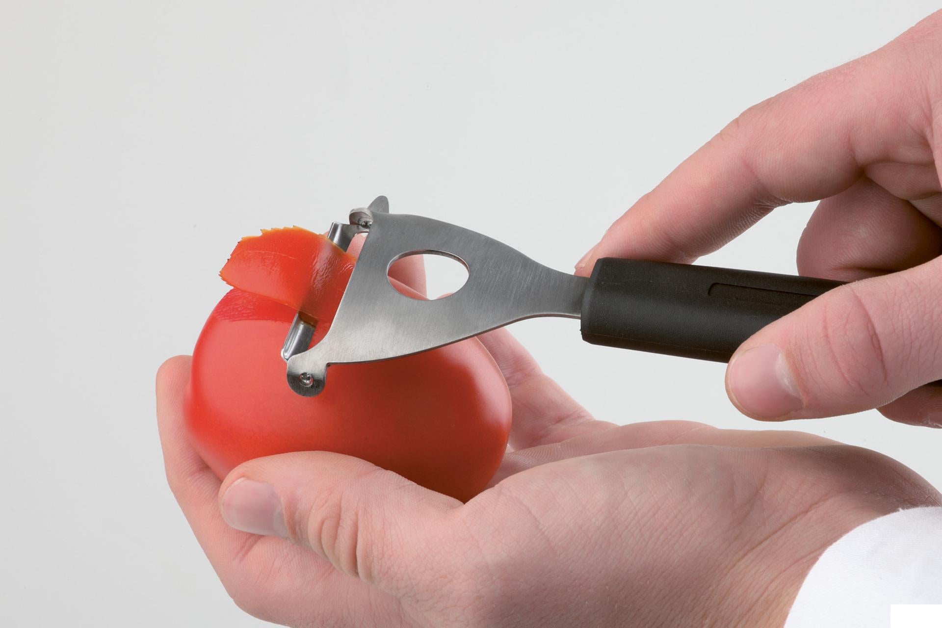APS Orange Pelapatate 16.5 cm - Lame Girevoli In Acciaio Con 2 Lame Flessibili Per Pomodori