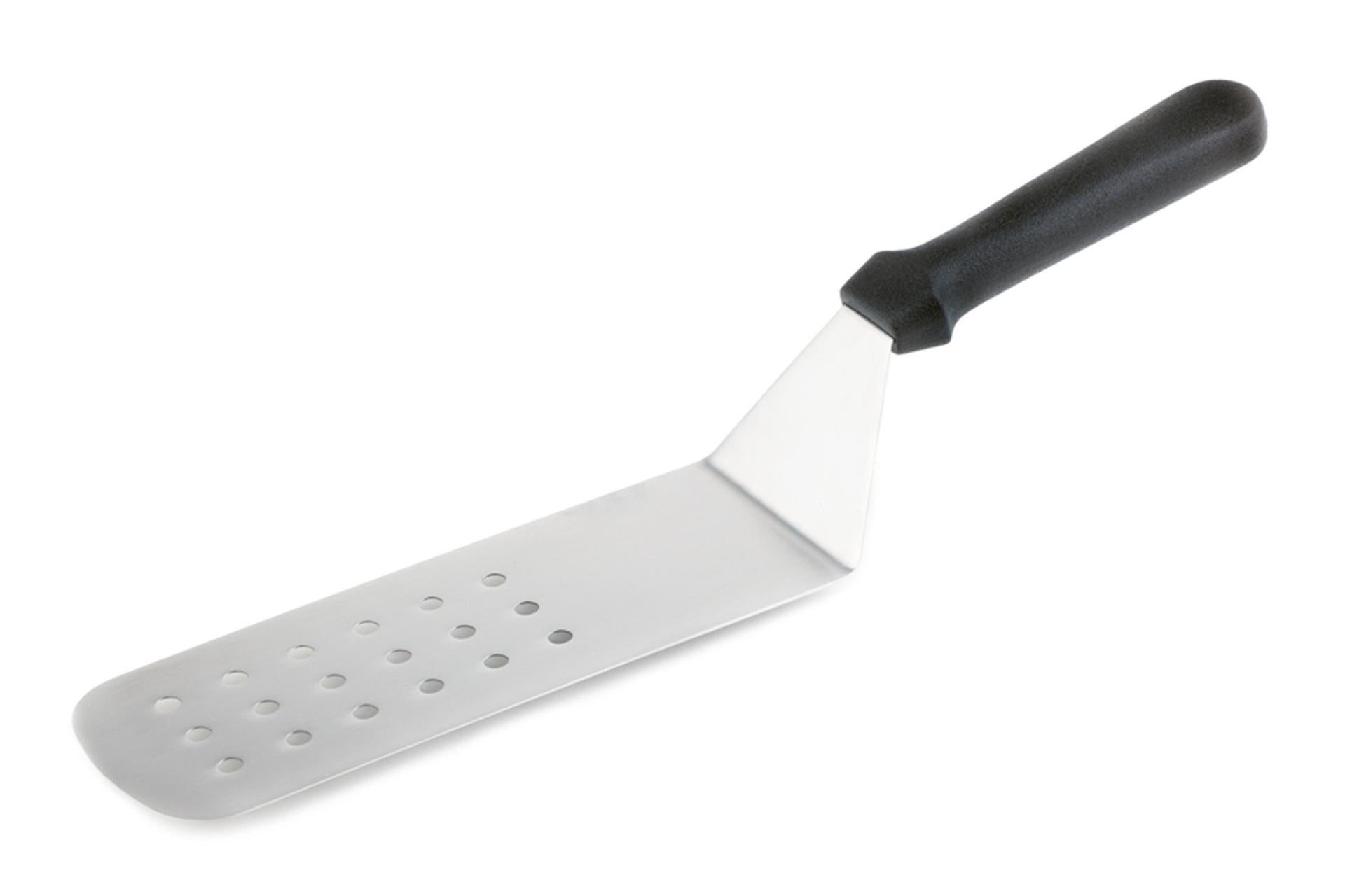 APS Spatola Hamburger Forata Flessibile 24.5x7.5 cm - Lunghezza Totale 37.5 cm Lama In Acciaio Inox Manico In Polipropilene Nero Antiscivolo