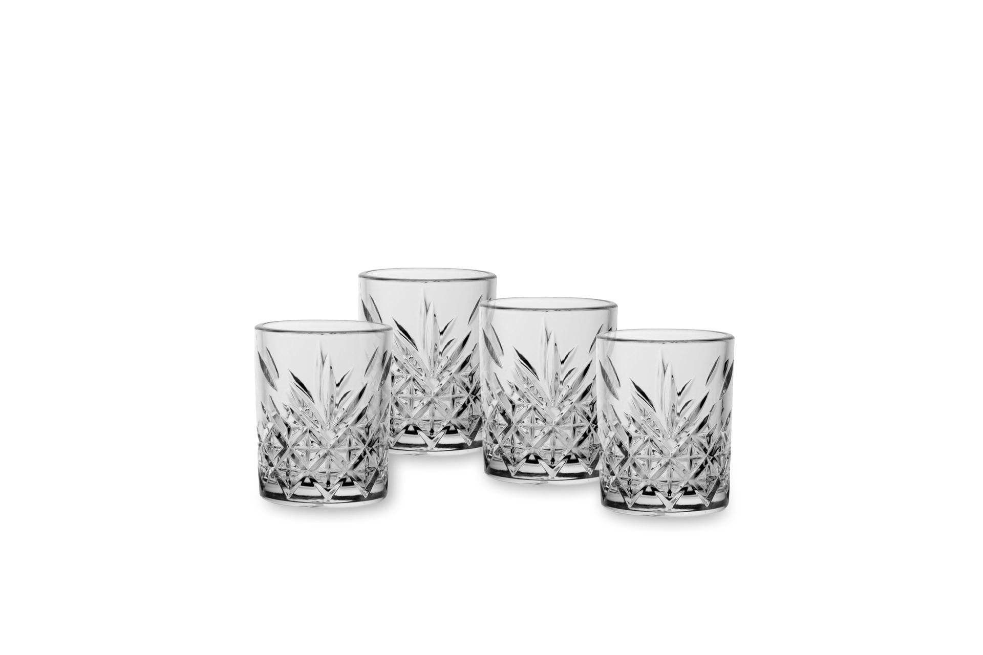 Pasabahce Timeless Set 4 Bicchieri Liquore 6 cl - In Vetro Trasparente Stile Vintage - Set 4 Pz