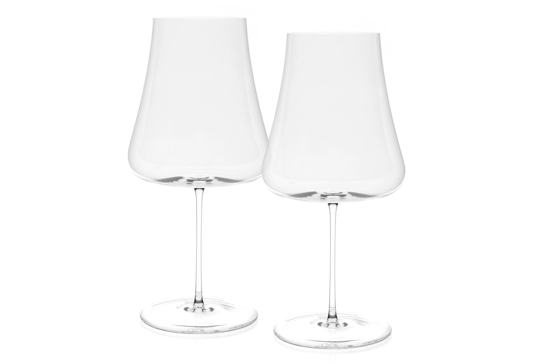 Pasabahce Stem Zero Volcano Set 2 Calici Vino Rosso 100 cl - Soffiato a Bocca In Vetro Senza Piombo - Set 2 Pz