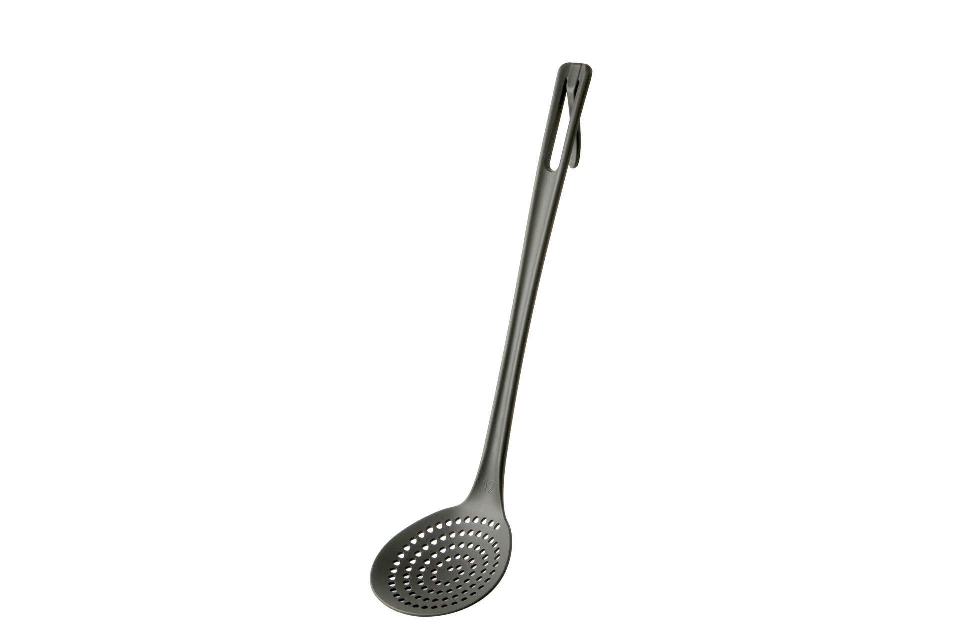 Import Professional Horeca Pro Schiumarola XL Ø12 cm - Lunghezza 45 cm In Nylon Nero Resistente Alle Alte Temperature