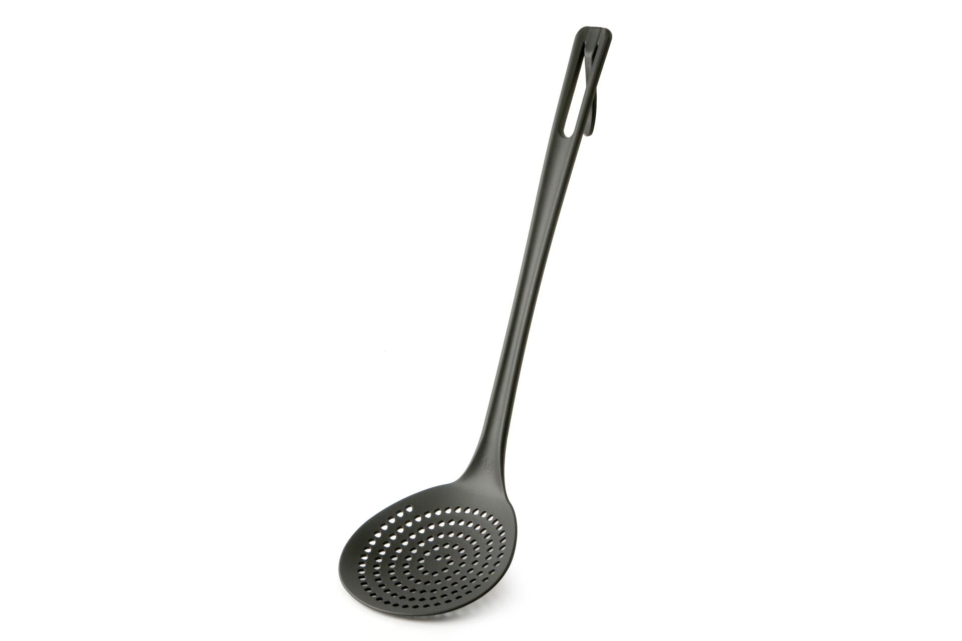 Import Professional Horeca Pro Schiumarola XL Ø14 cm - Lunghezza 47 cm In Nylon Nero Resistente alle Alte Temperature