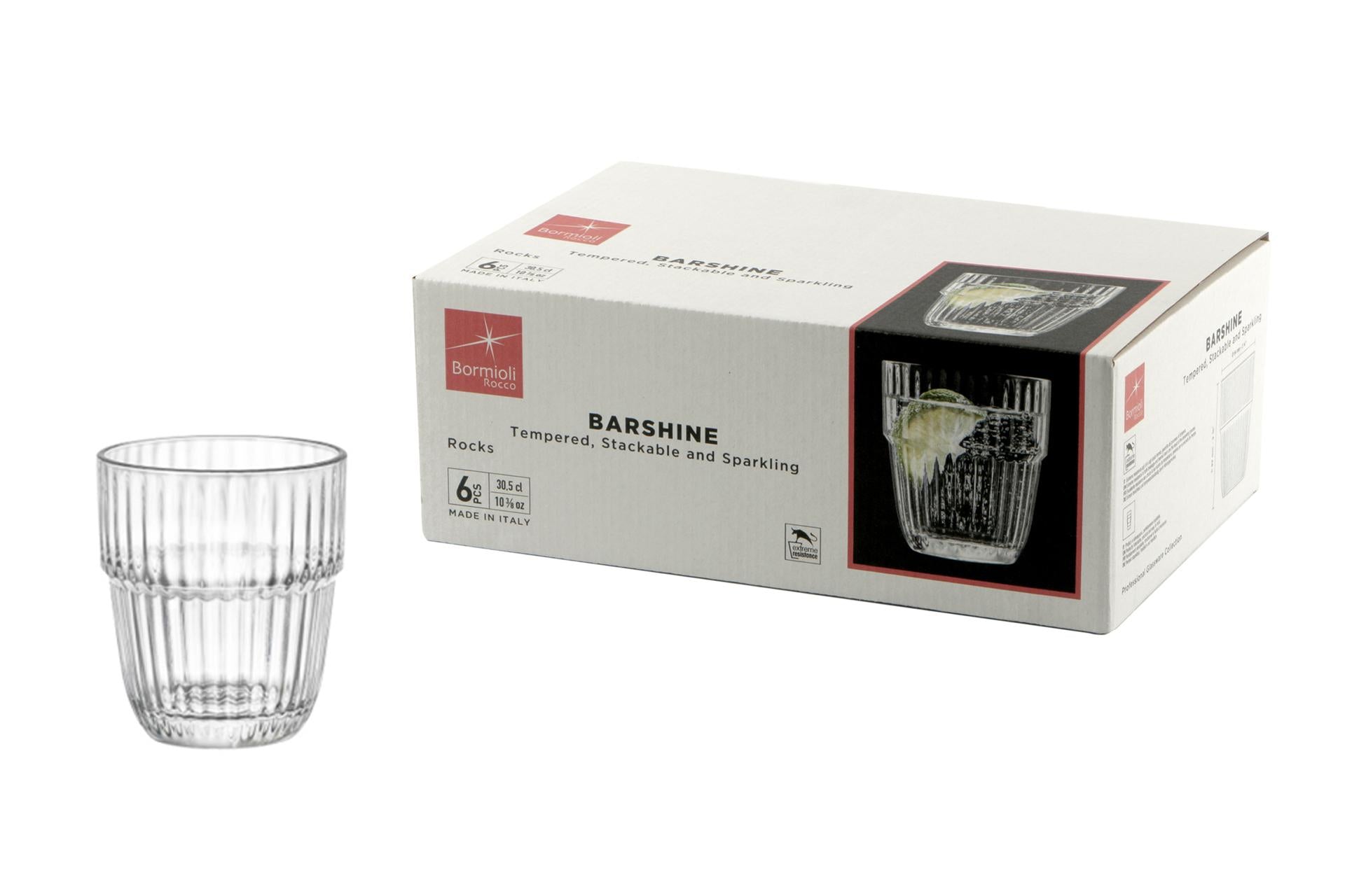 Bormioli Rocco Barshine Set 6 Bicchieri Rocks 30.5 cl - Temperato e Impilabile - Set 6 Pz 3