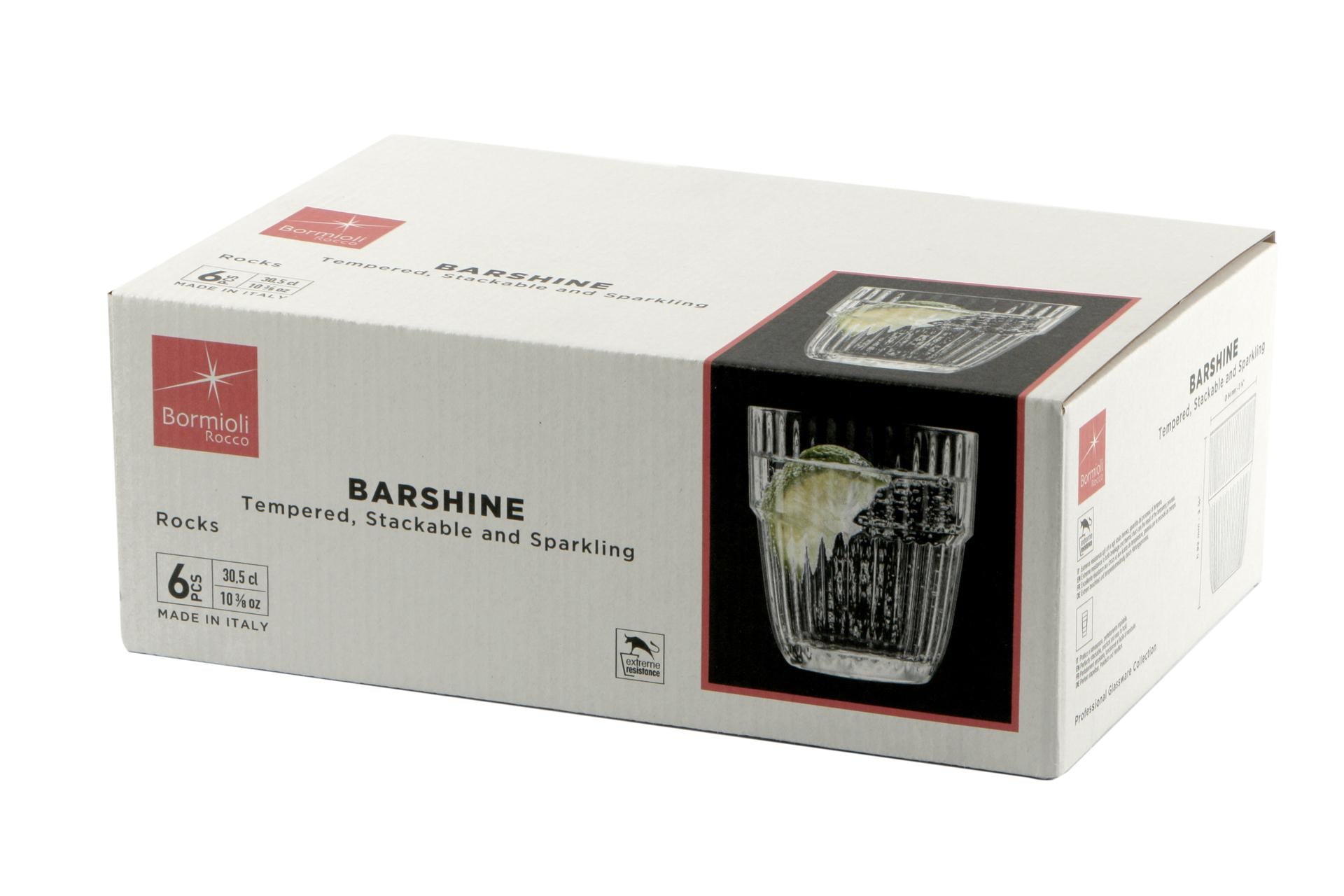 Bormioli Rocco Barshine Set 6 Bicchieri Rocks 30.5 cl - Temperato e Impilabile - Set 6 Pz 4