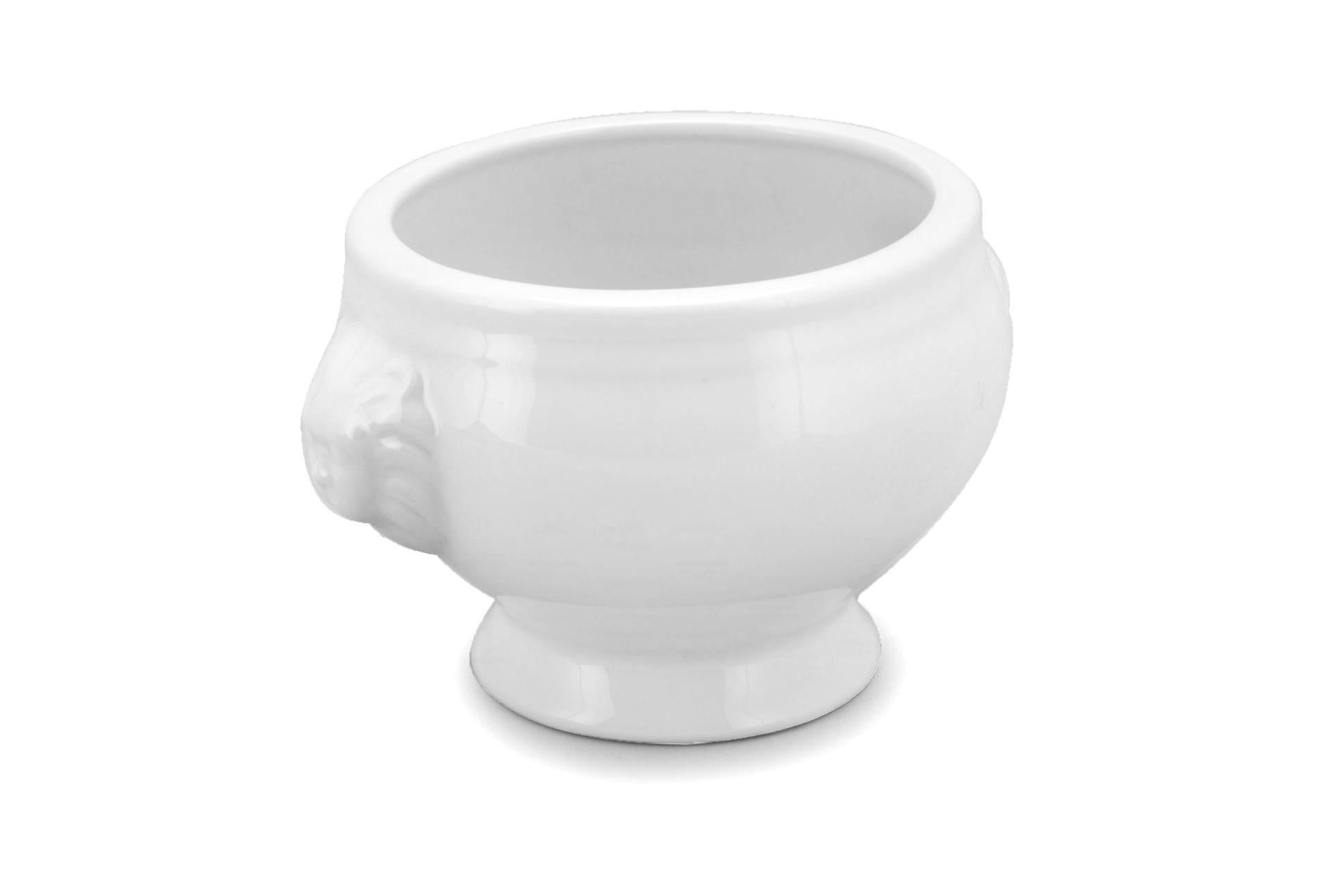 Import Tavola Professional JustWhite Zuppino Testa di Leone 9 x 11 x 8.8 cm In Porcellana Bianca - Set 4 Pz