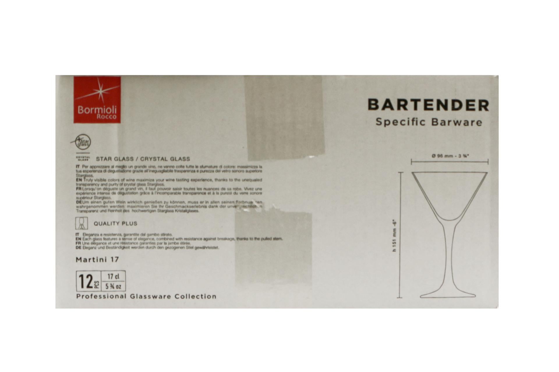 Bormioli Rocco Bartender Set 12 Calici Martini Diamante 17 cl - Set 12 Pz 8