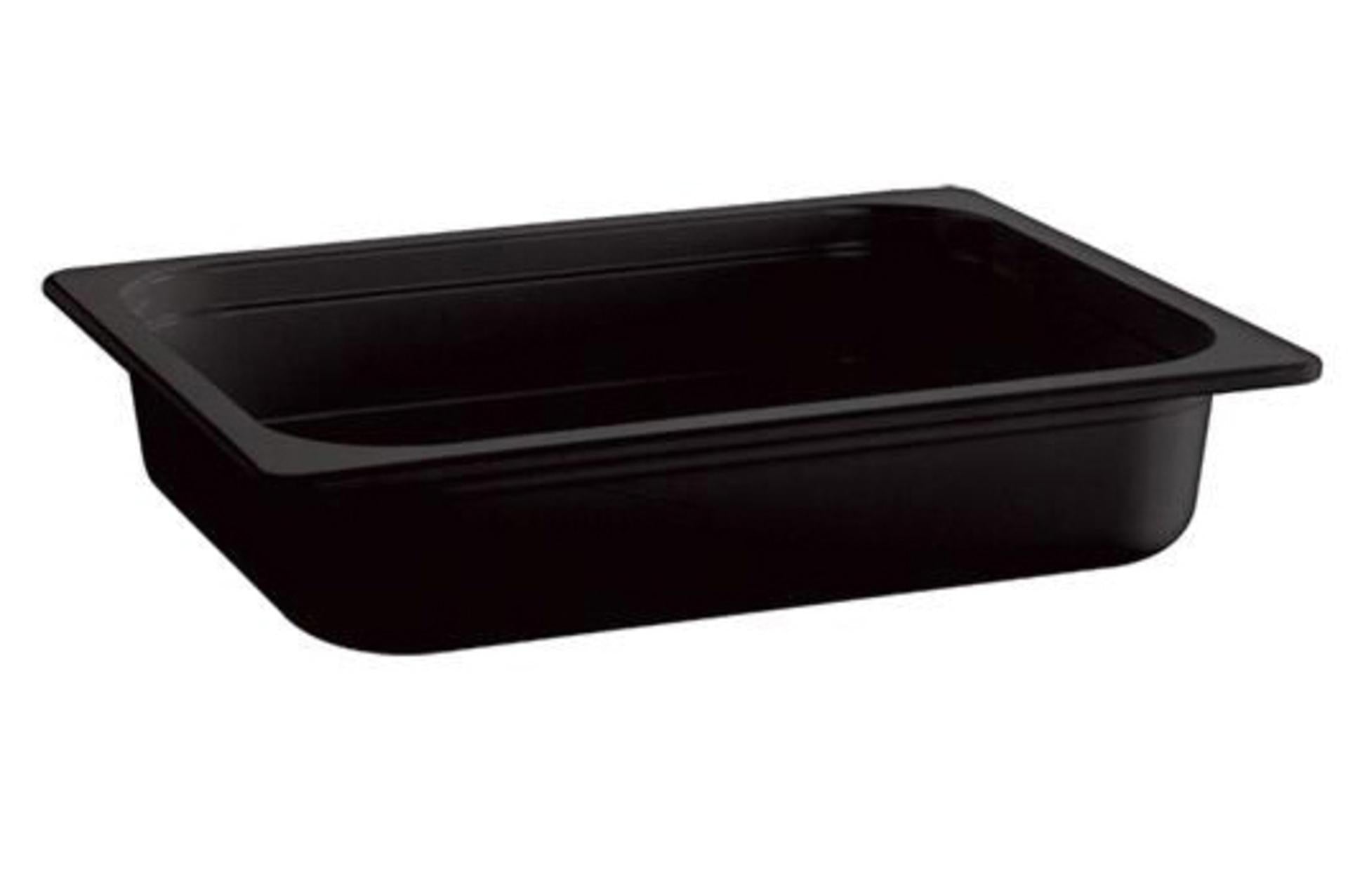 APS Ecoline Contenitore GN 1/2 H.10 cm - 32.5 x 26.5 cm 4.7L In Melamina Impilabile Nera 1