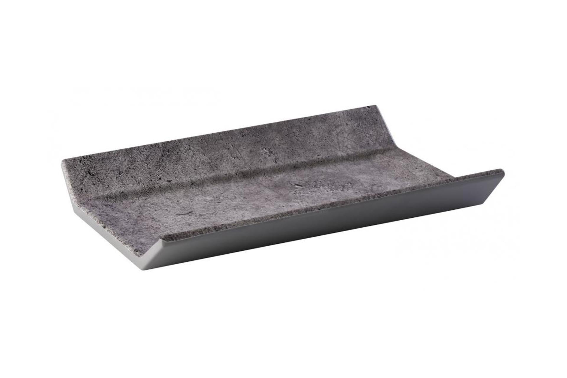 APS Element Vassoio Melamina Effetto Cemento GN 1/1 - 53 x 32,5 cm H.3,5 cm 2