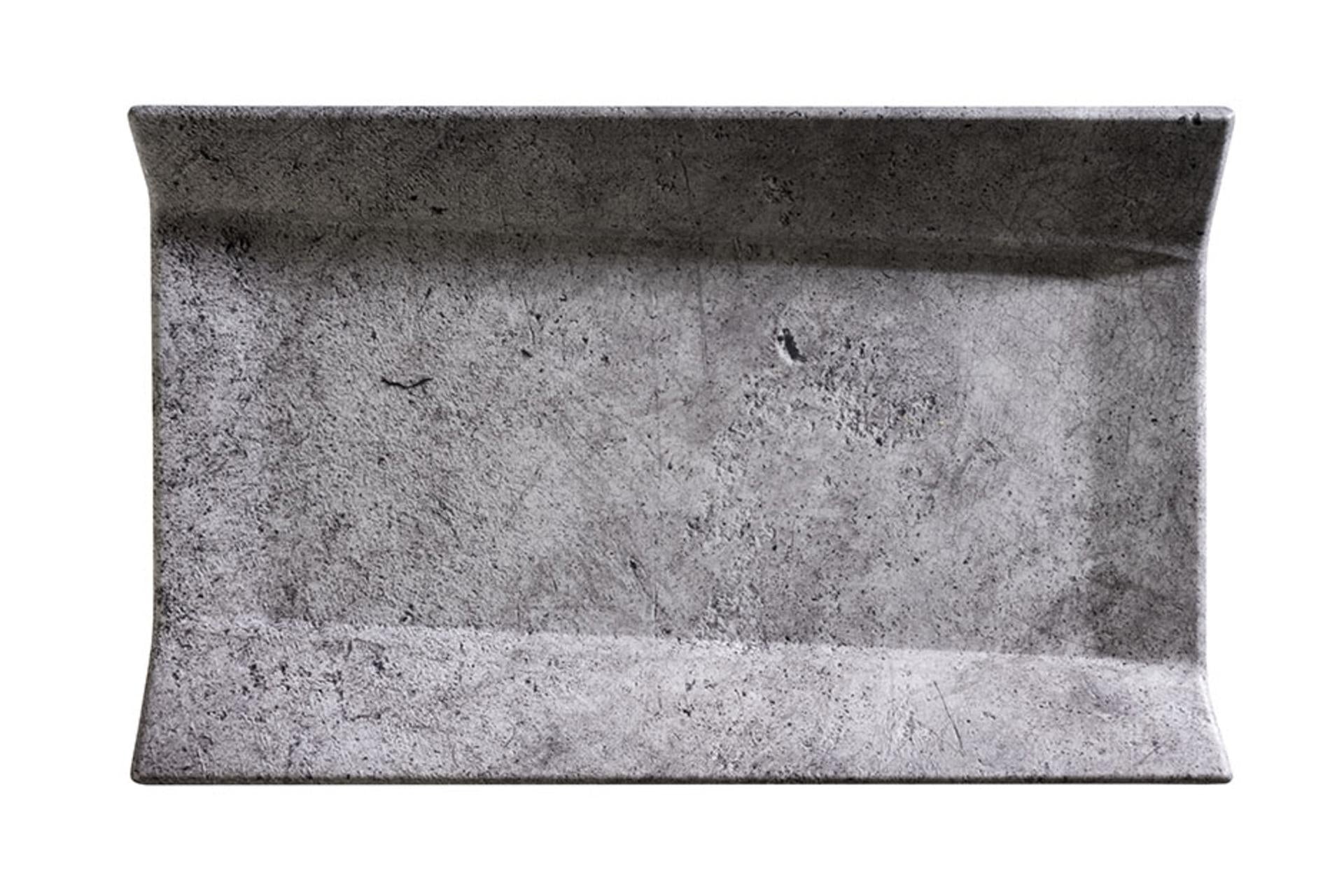 APS Element Vassoio Melamina Effetto Cemento GN 1/4 - 26,5 x 16,2 cm H.3,5 Impilabile 1