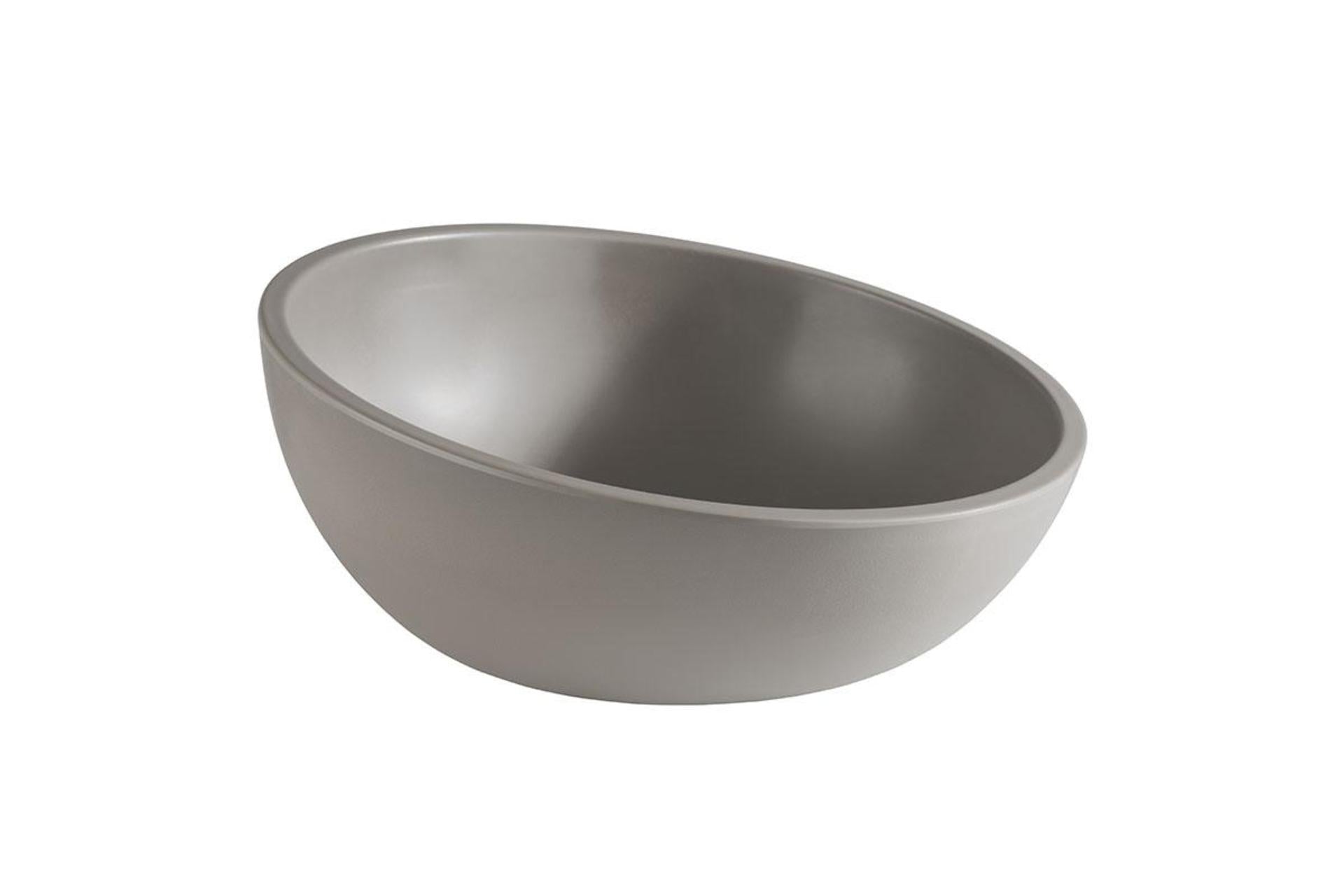 APS Element Look Ciotola In Melamina Ø26 cm - H.7/12.5 cm Colore Cemento Impilabile