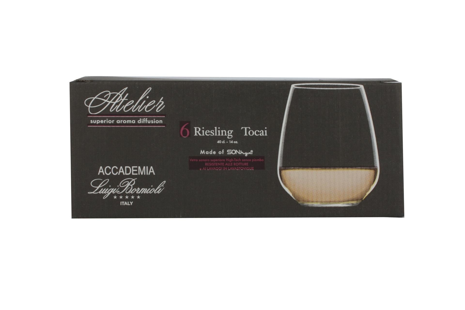 Bormioli Luigi Atelier Confezione 6 Bicchieri Riesling - Tocai Cl.40 In Vetro Sonoro Superiore - Set 6 Pz 6