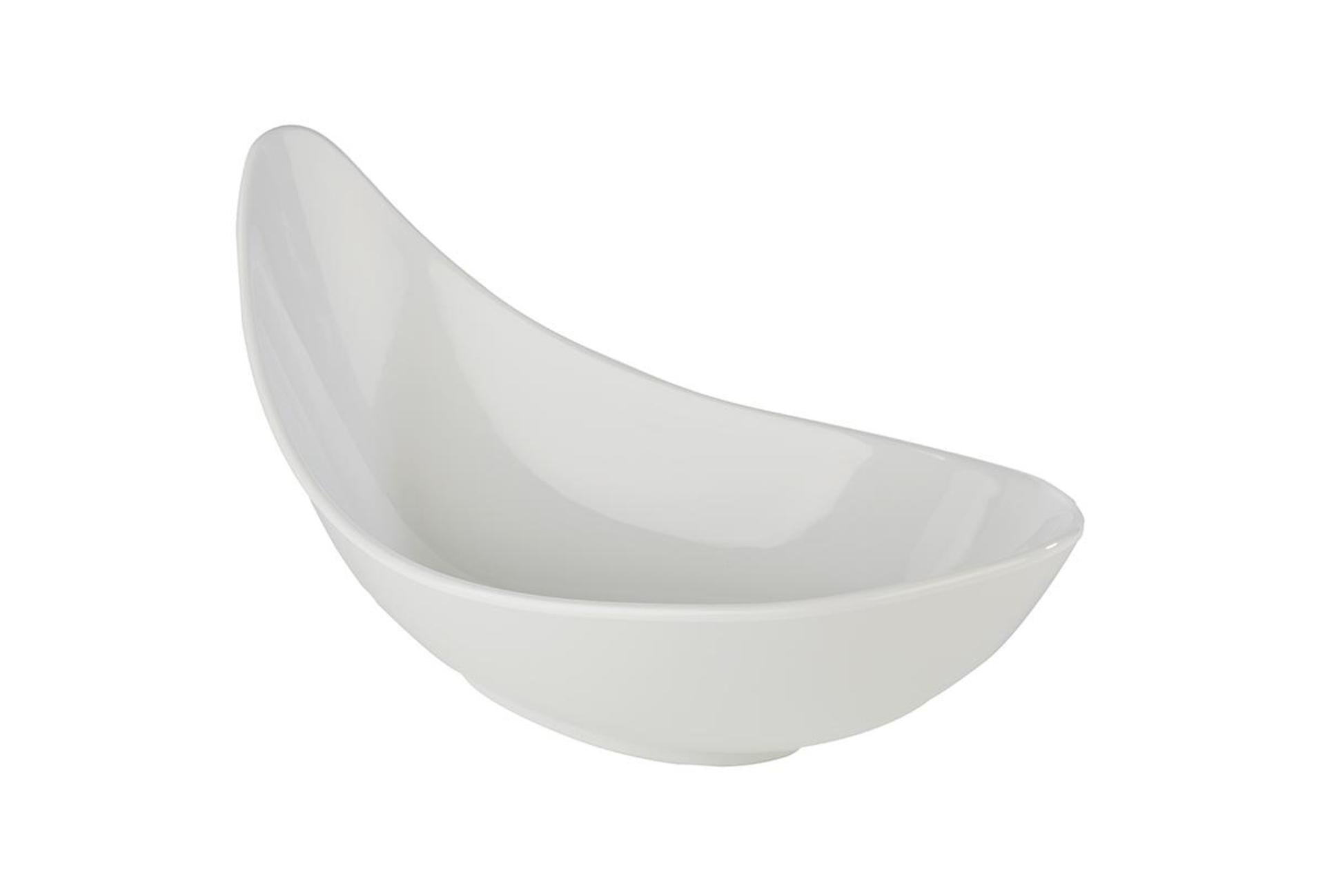 APS Global Buffet Ciotola In Melamina Bianca H.20 cm - 44 x 25 cm Perfetta Per Servizio a Buffet