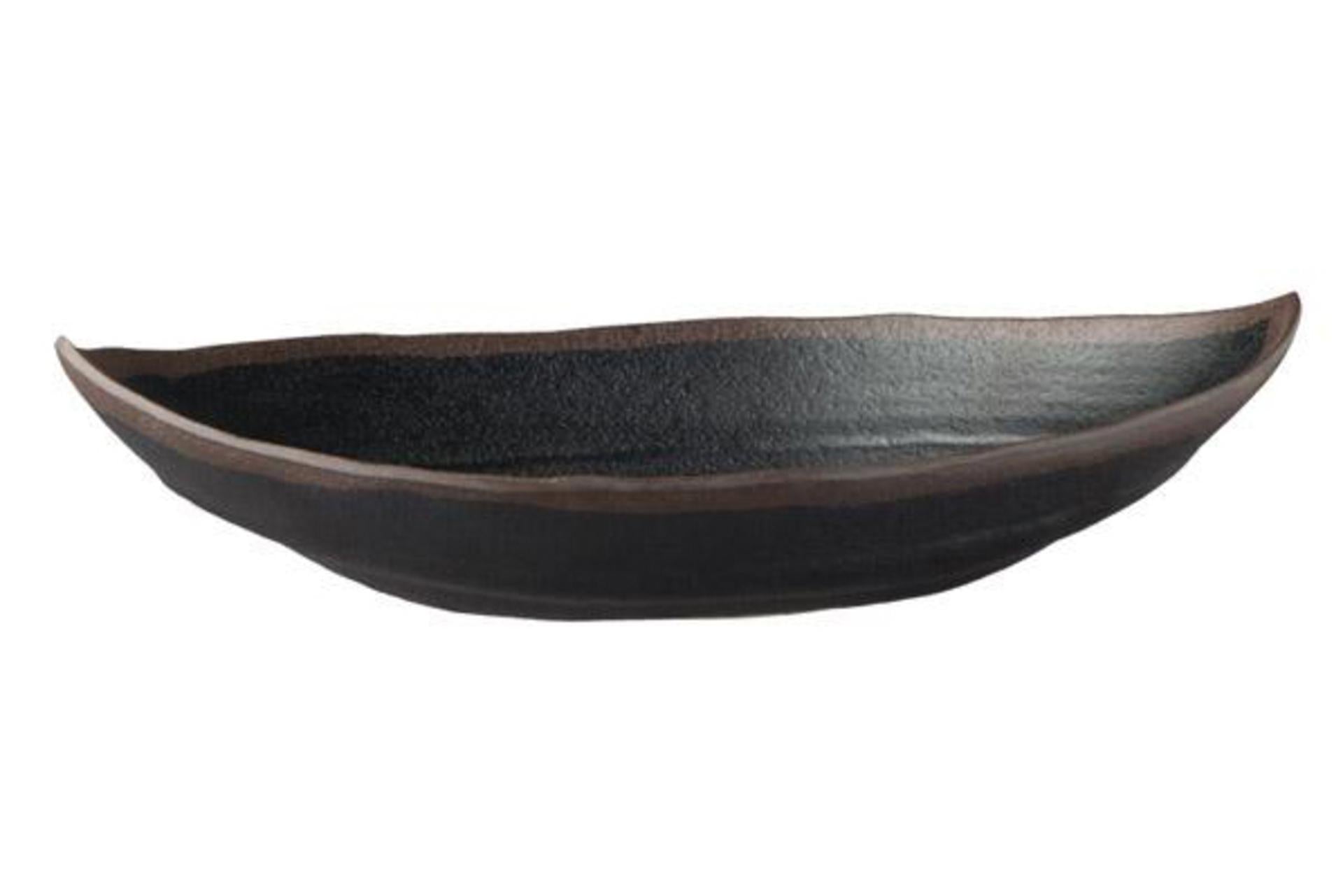 APS Marone Foglia In Melamina H.5.5 cm - 25.5 x 14 cm Colore Marrone Scuro Impilabile