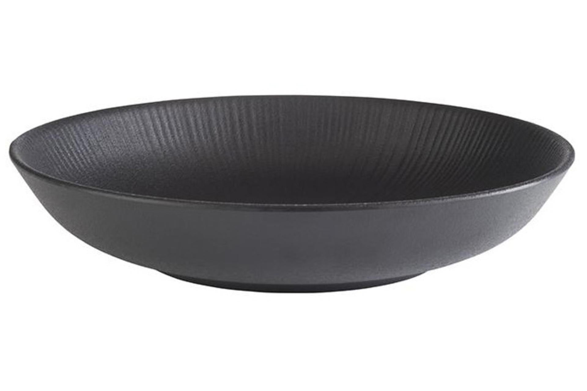 APS Ciotola Nera In Melamina H.4.5 cm - Ø22.5 cm Capacità 0.8 L