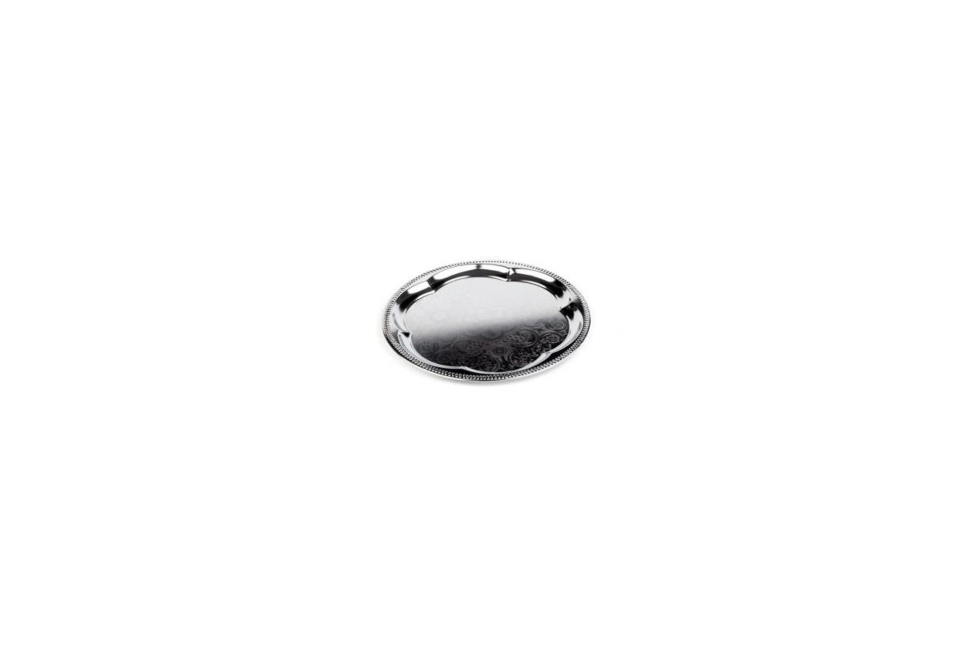 APS Vassoio In Metallo Cromato H.1.5 cm - 46 x 34 cm