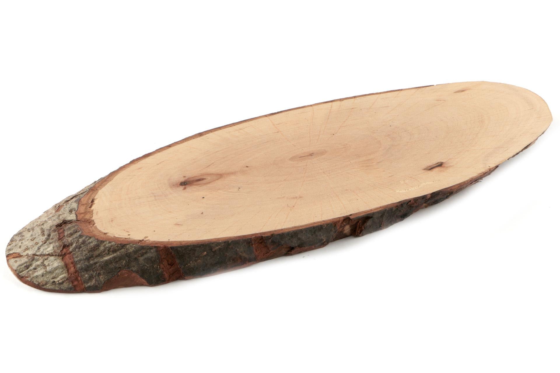 HorecaProfessional Tagliere Corteccia Ovale 30-40 x 9-12 cm In Legno di Ontano Made in Italy