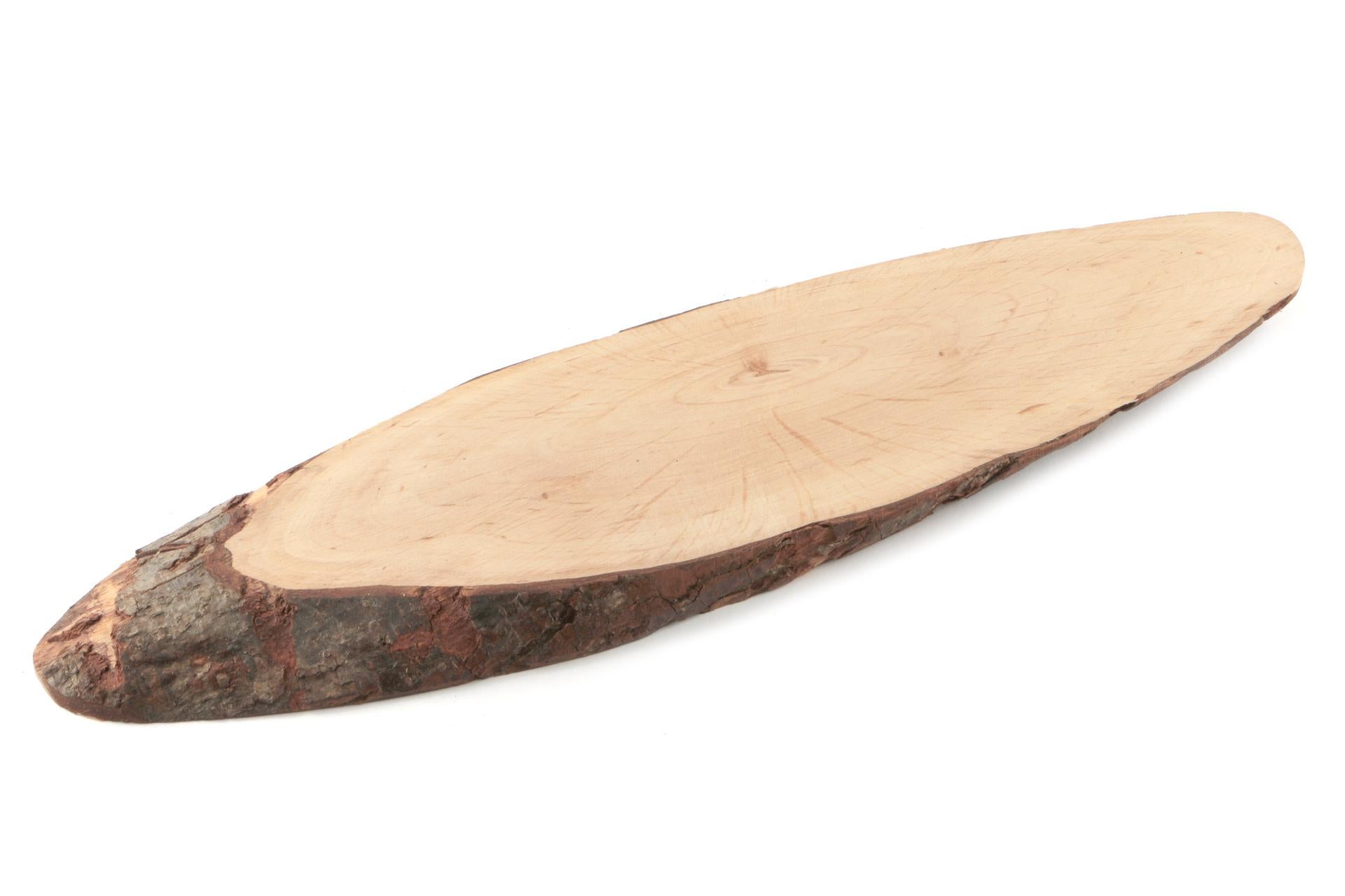 Panetta HorecaProfessional Tagliere Corteccia Ovale 41-49 x 12-15 cm In Legno di Ontano Made in Italy