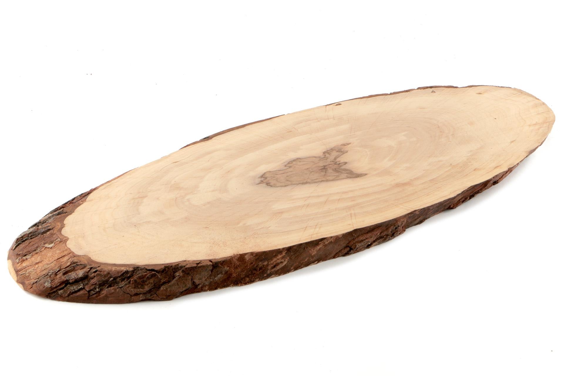 Panetta HorecaProfessional Tagliere Corteccia Ovale 50-58 x 15-18 cm In Legno di Ontano Made in Italy
