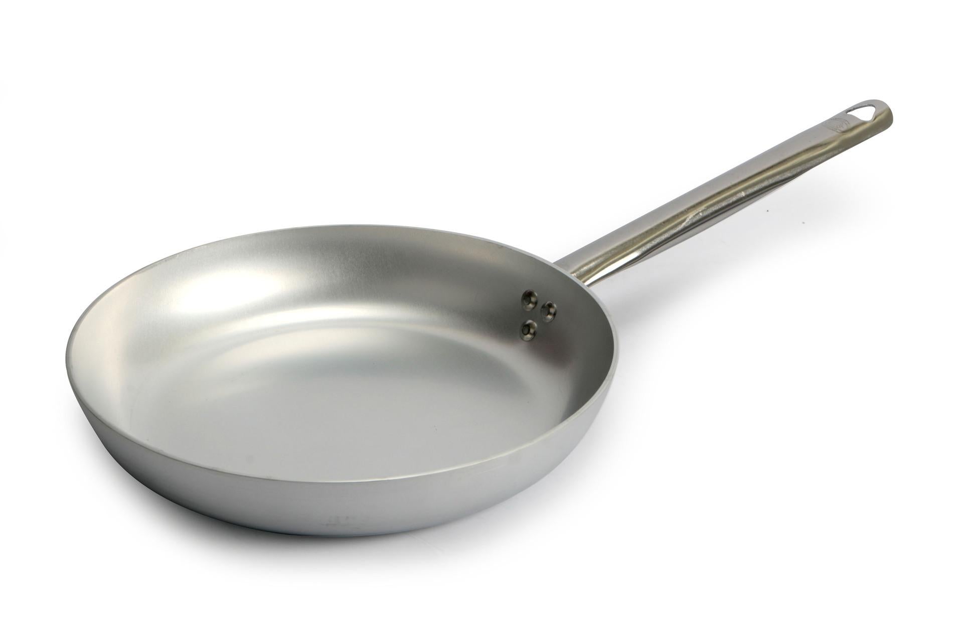 Agnelli Padella Svasata Bassa Ø40 cm - H.6 cm In Alluminio 3mm Con Manico Tubolare In Acciaio Inox