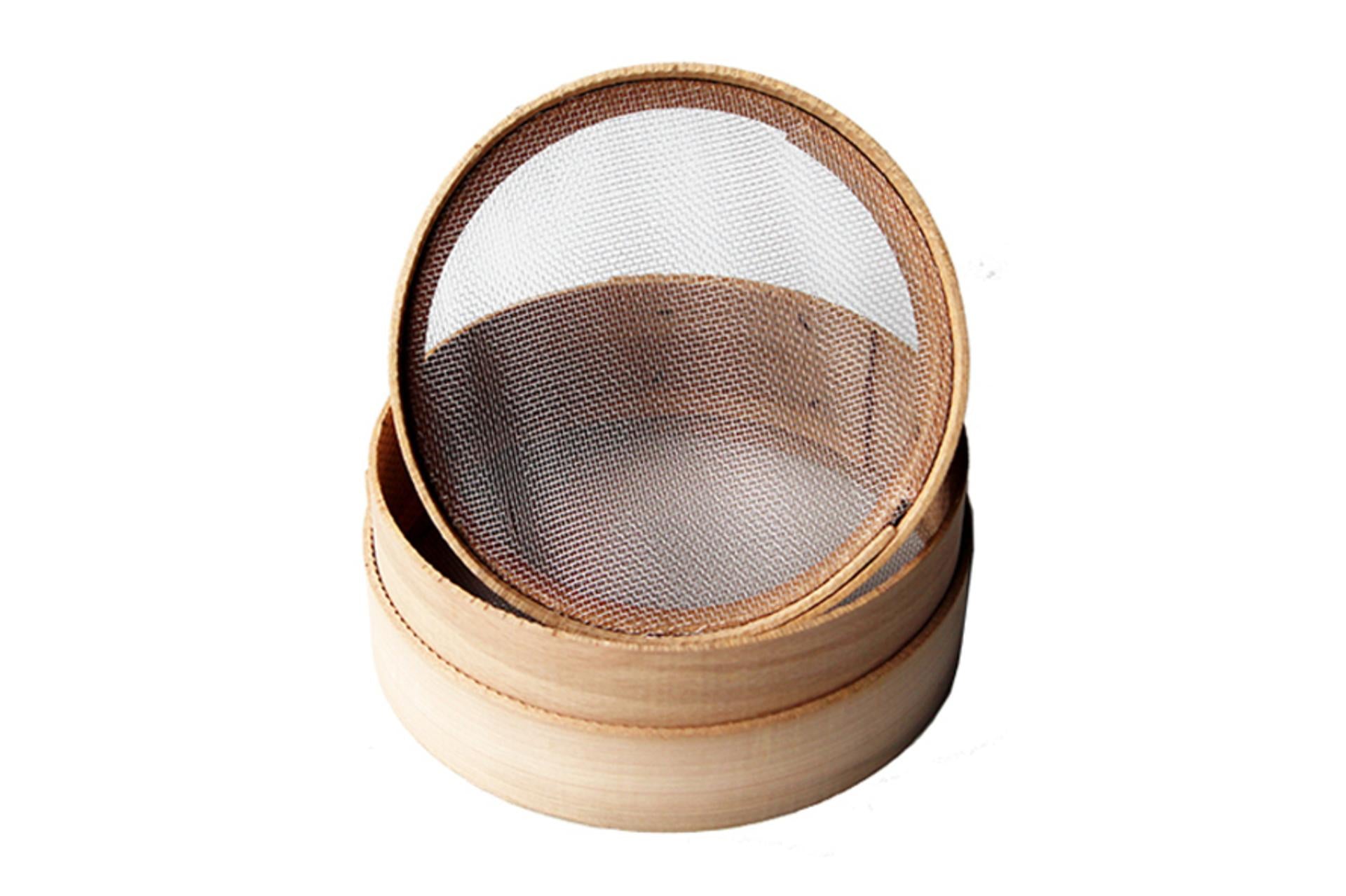 Panetta Casalinghi Setaccio Portapane Legno Ø18 cm - Cestino Centrotavola Rustico