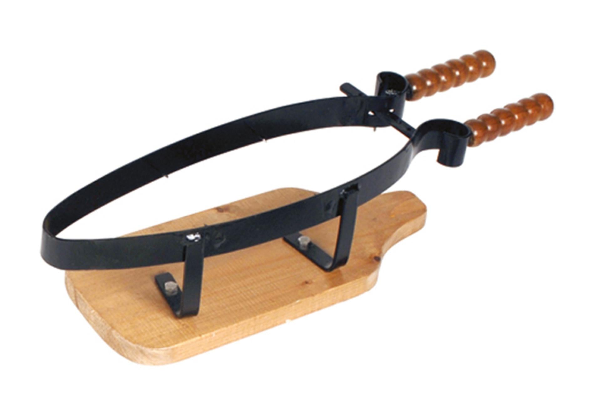 Panetta Morsa Stringiprosciutto In Metallo Con Base In Legno 62 x 20 cm - Made in Italy