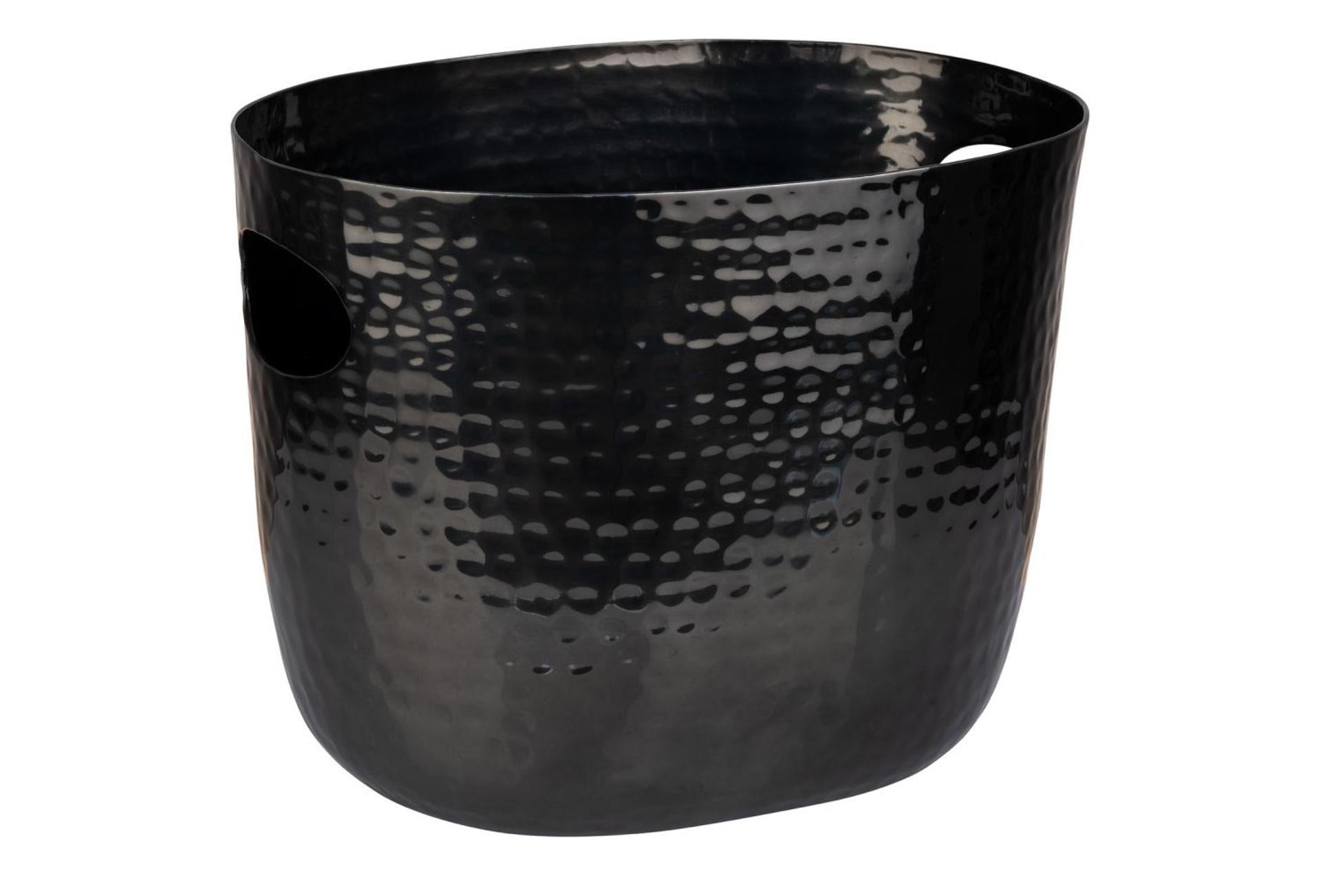 APS Spumantiera Moderna H.20 cm - 25 x 19 cm In Alluminio Effetto Canna di Fucile Superficie Martellata