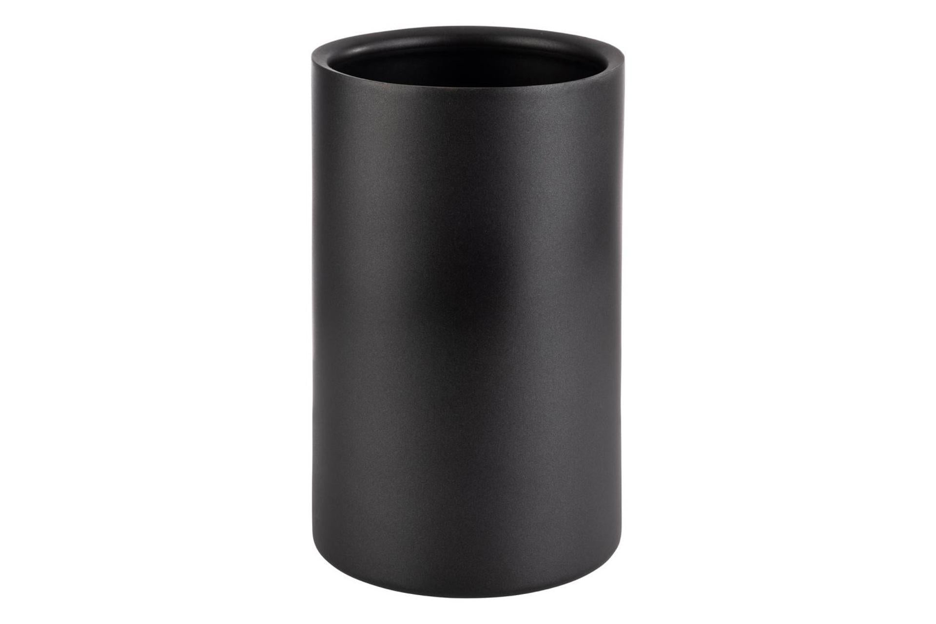 APS Levante Refrigeratore Bottiglia Inox a Doppia Parete Nero - Per Bottiglie 0,7-1,5 L H.20 cm