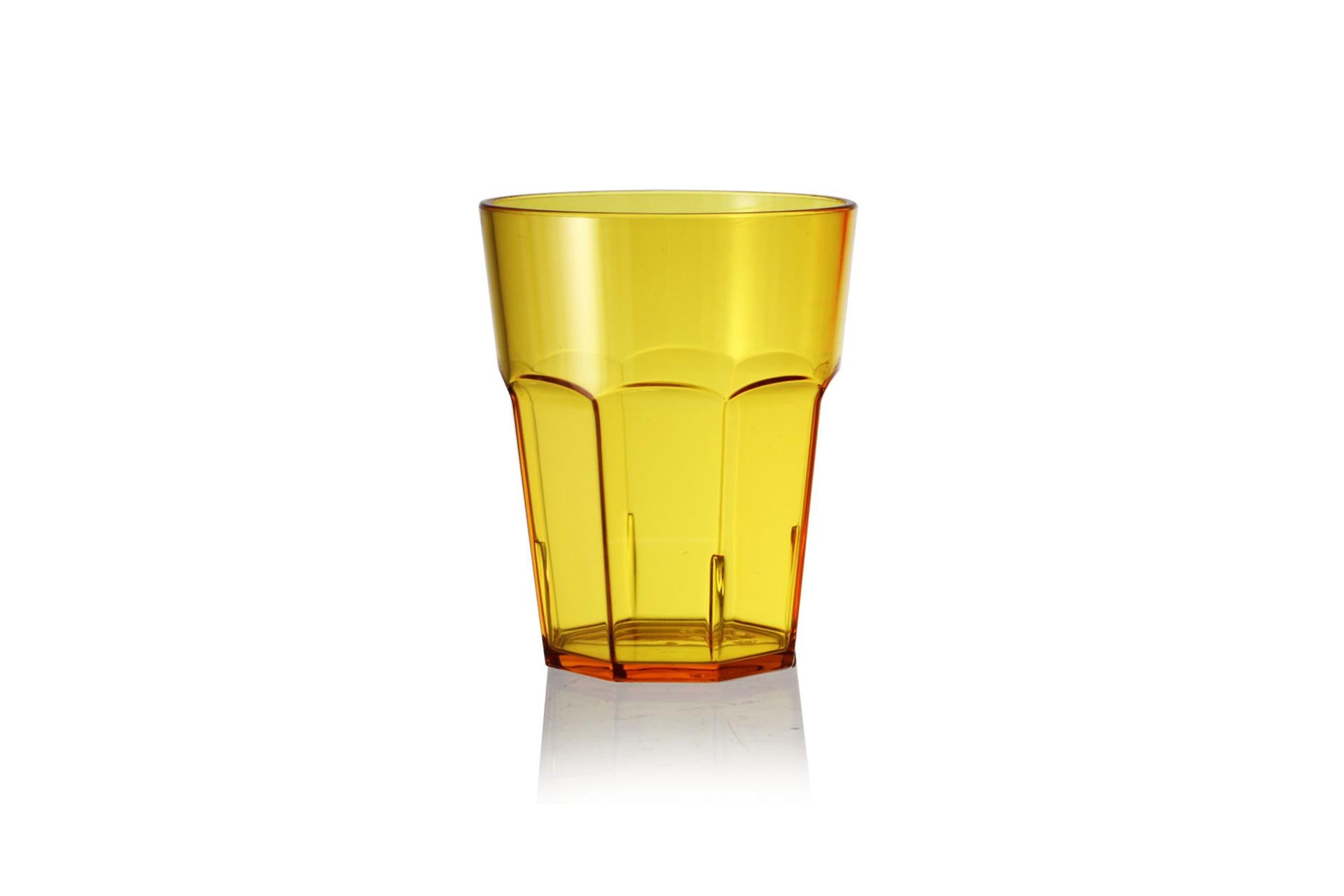 Mori2A Outside Bicchiere In Policarbonato Giallo 350 ml - Set 24 Pz