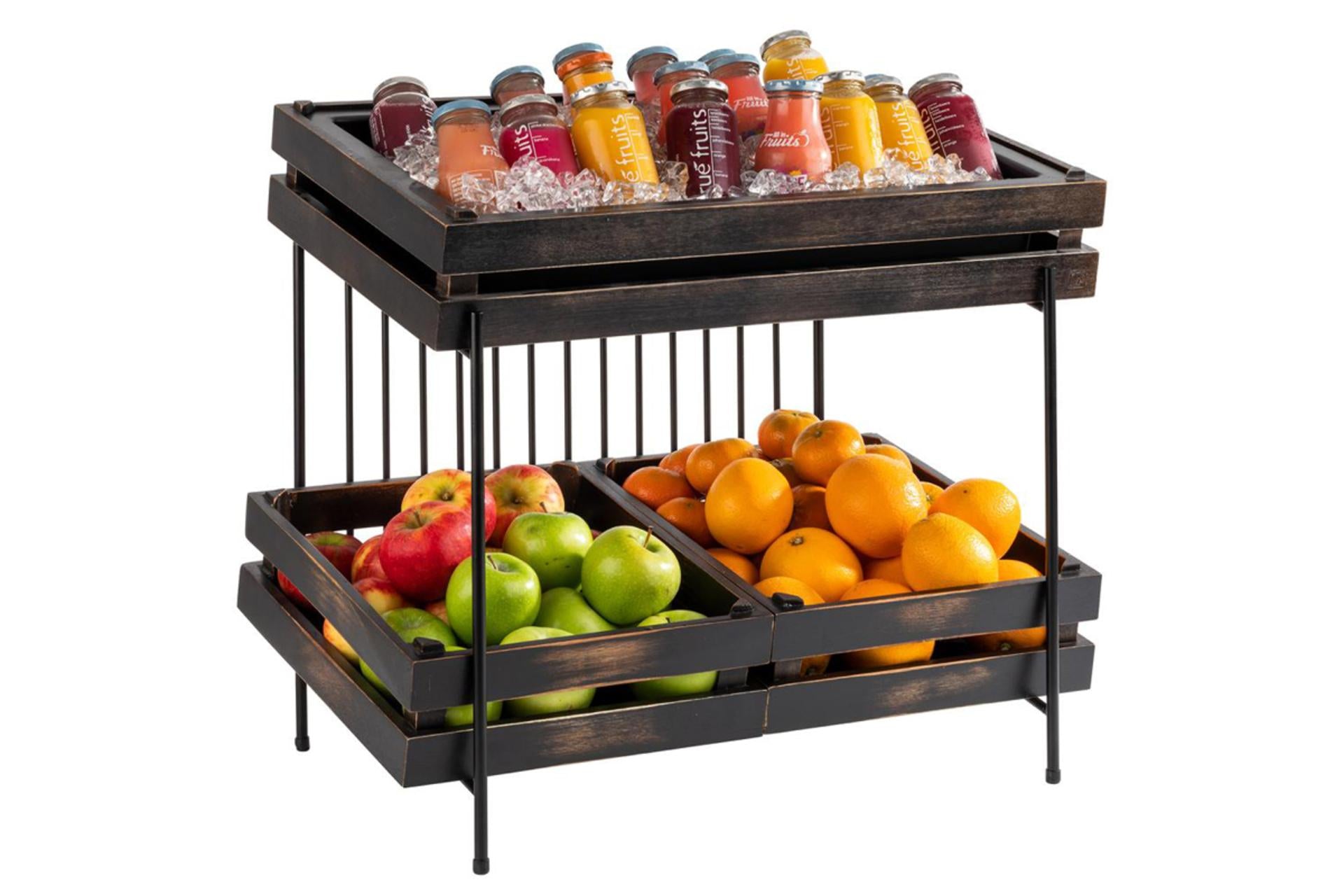 APS Alzata per Buffet GN 1/1 In Metallo Nero - 49 x 38.5 cm H.48 cm Con Piedini Antiscivolo 3