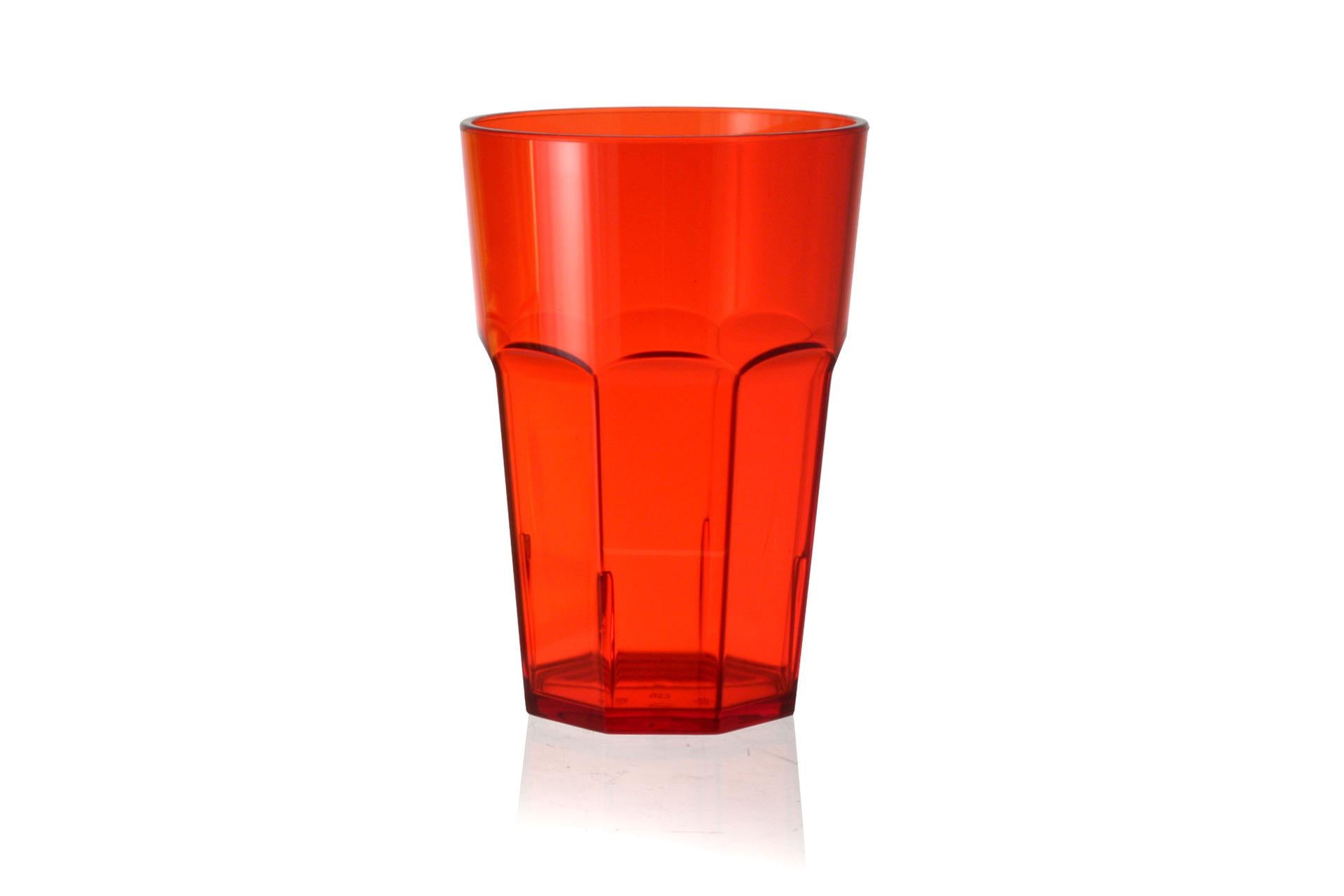 Mori2A Outside Bicchiere 450 ml In Policarbonato Rosso - Set 24 Pz