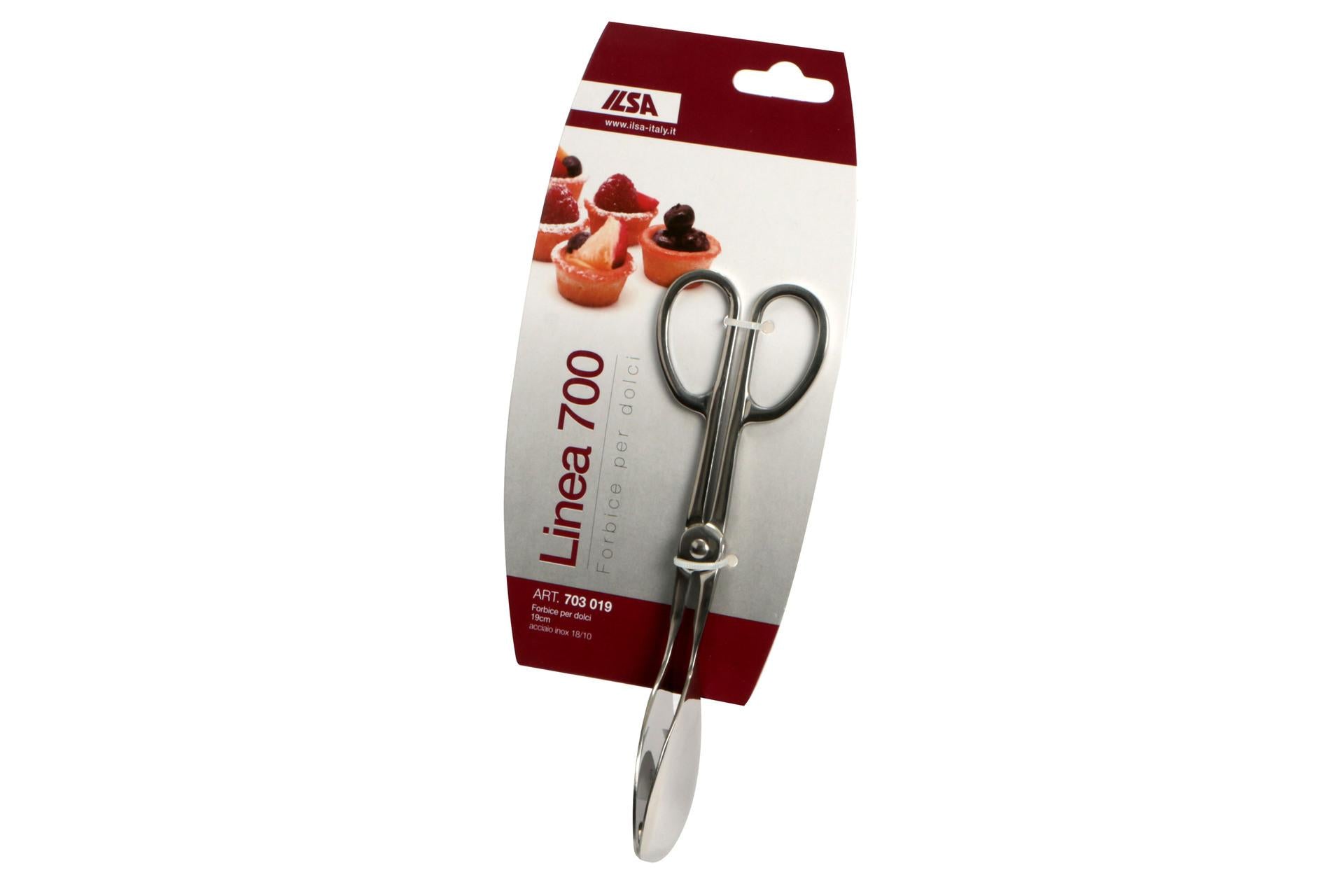 Ilsa Forbice per Dolci 19 cm Inox - Molla Pratica per Dolci In Acciaio Inox 3