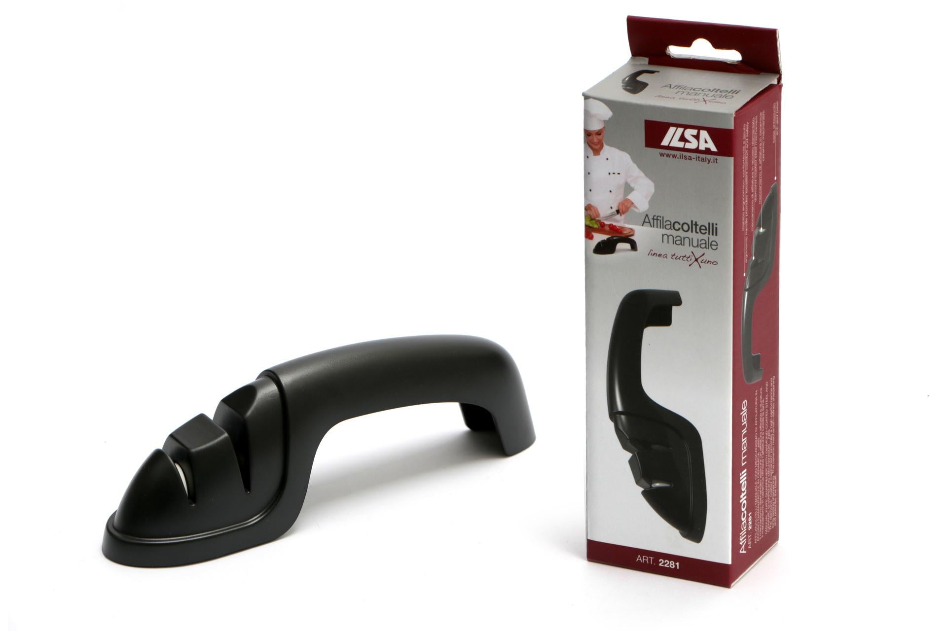 Ilsa Tuttixuno Affilacoltelli Manuale 19.5 cm - Meccanismo di Affilatura in Acciaio Diamantato e Ceramica
