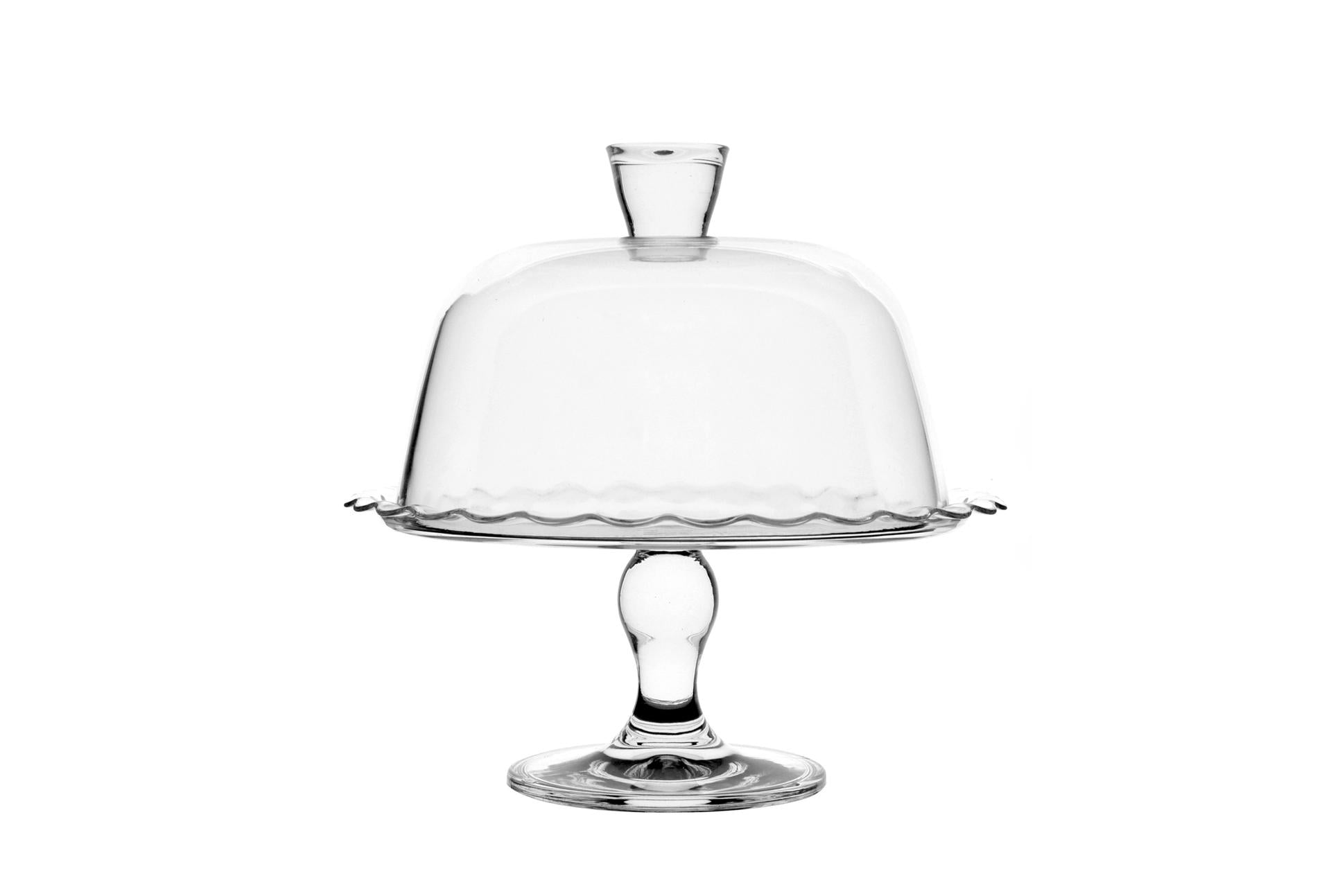 Pasabahce Patisserie Petite Alzata Con Coperchio Ø26 cm In Vetro Con Cupola