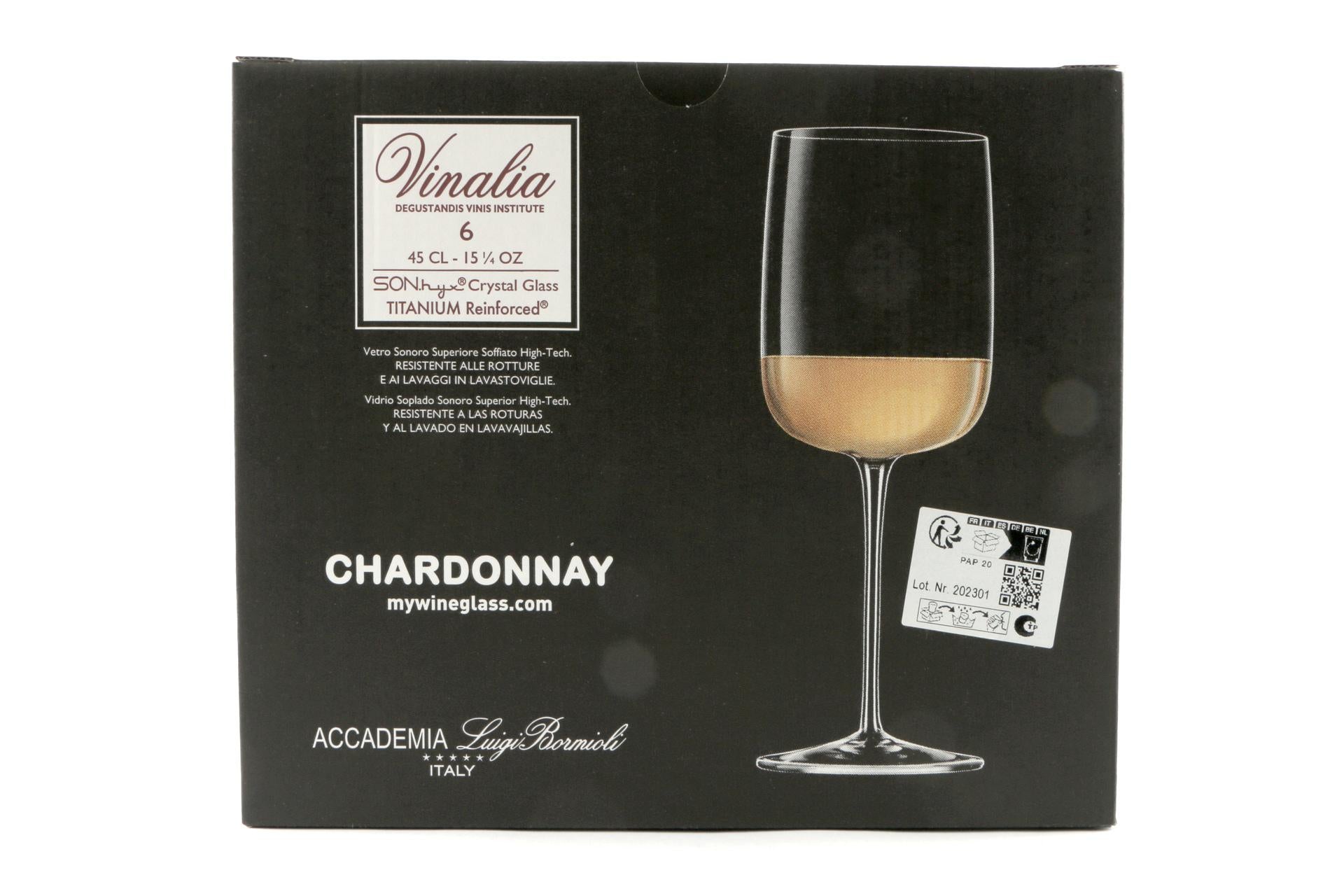 Bormioli Luigi Vinalia Set 6 Calici Chardonnay Cl.45 - H.21.5 cm Ø8.1 Superleggeri - Set 6 Pz 6