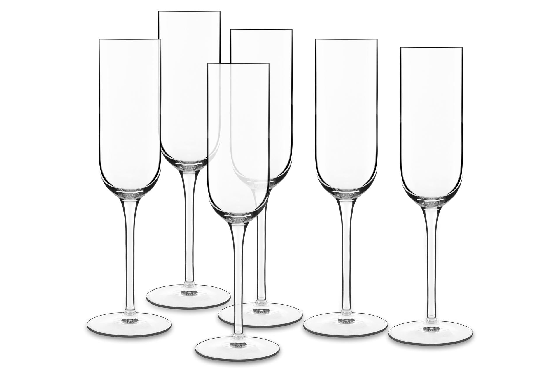 Bormioli Luigi Vinalia Set 6 Calici Prosecco 21 cl - H.23.5 cm Superleggeri - Set 6 Pz