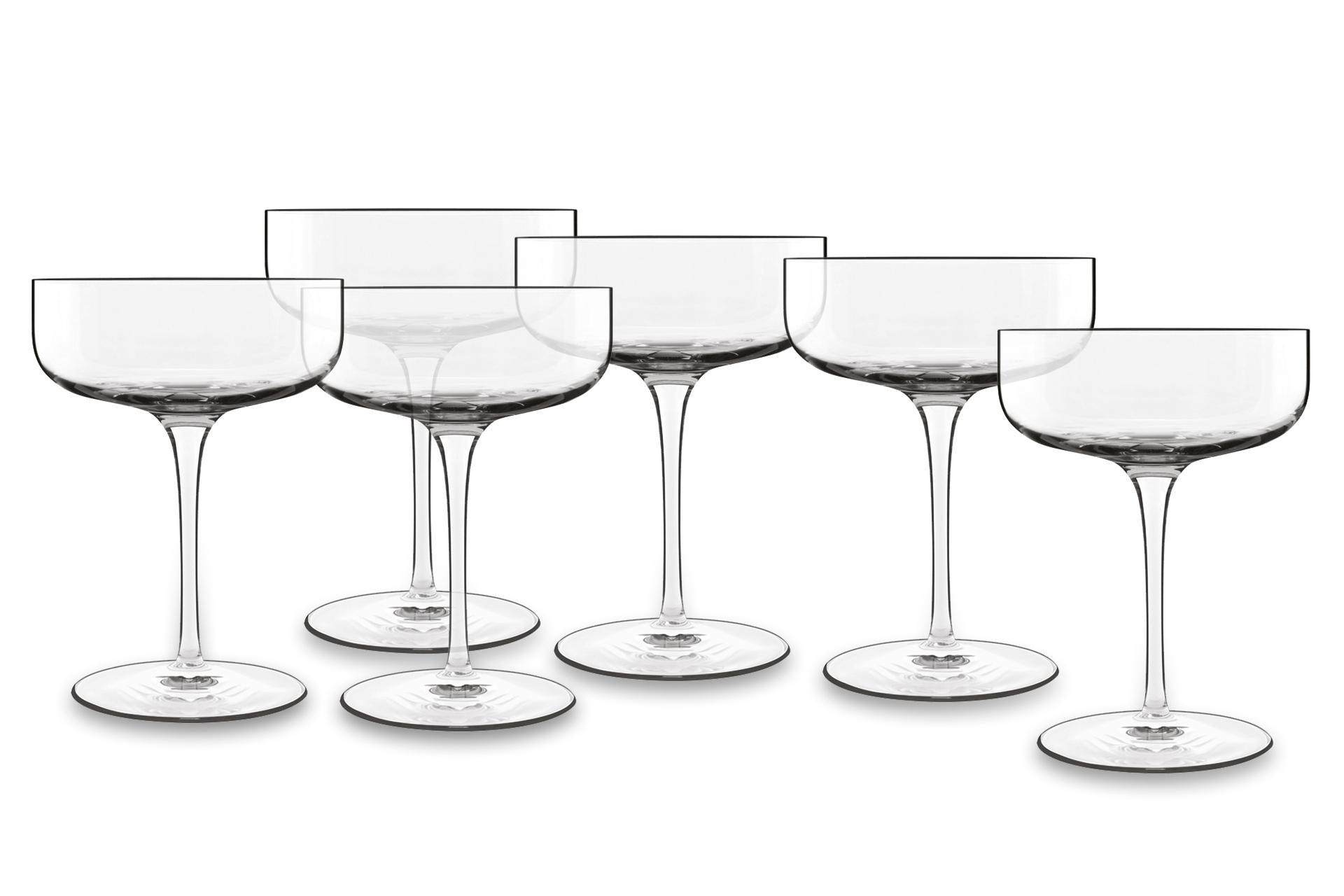 Bormioli Luigi Vinalia Set 6 Calici Champagne Cl.30 - H.14.2 cm Ø10.5 Superleggeri - Set 6 Pz