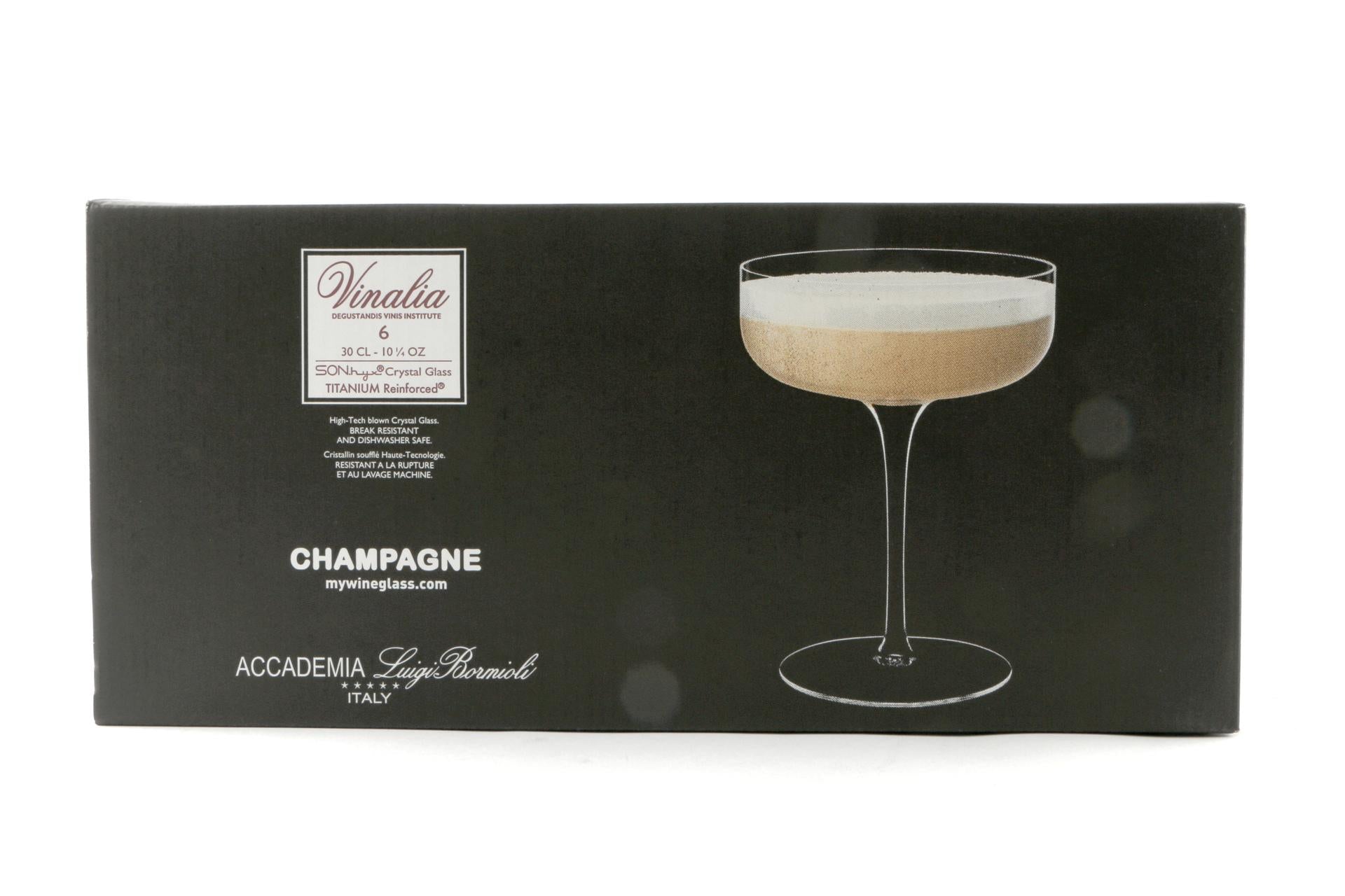 Bormioli Luigi Vinalia Set 6 Calici Champagne Cl.30 - H.14.2 cm Ø10.5 Superleggeri - Set 6 Pz 5