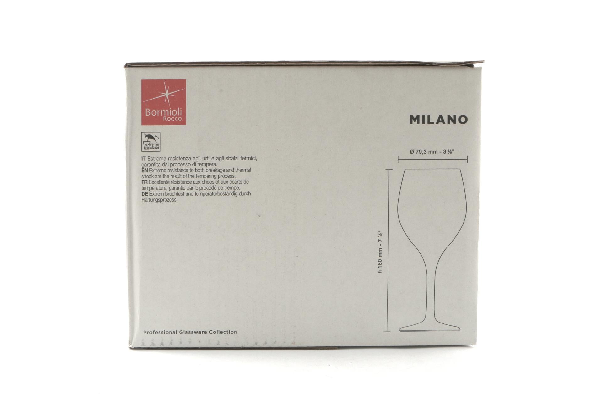 Bormioli Rocco Milano Set 12 Calici Multiuso 27 cl - H.18 cm In Vetro Temperato - Set 12 Pz 5