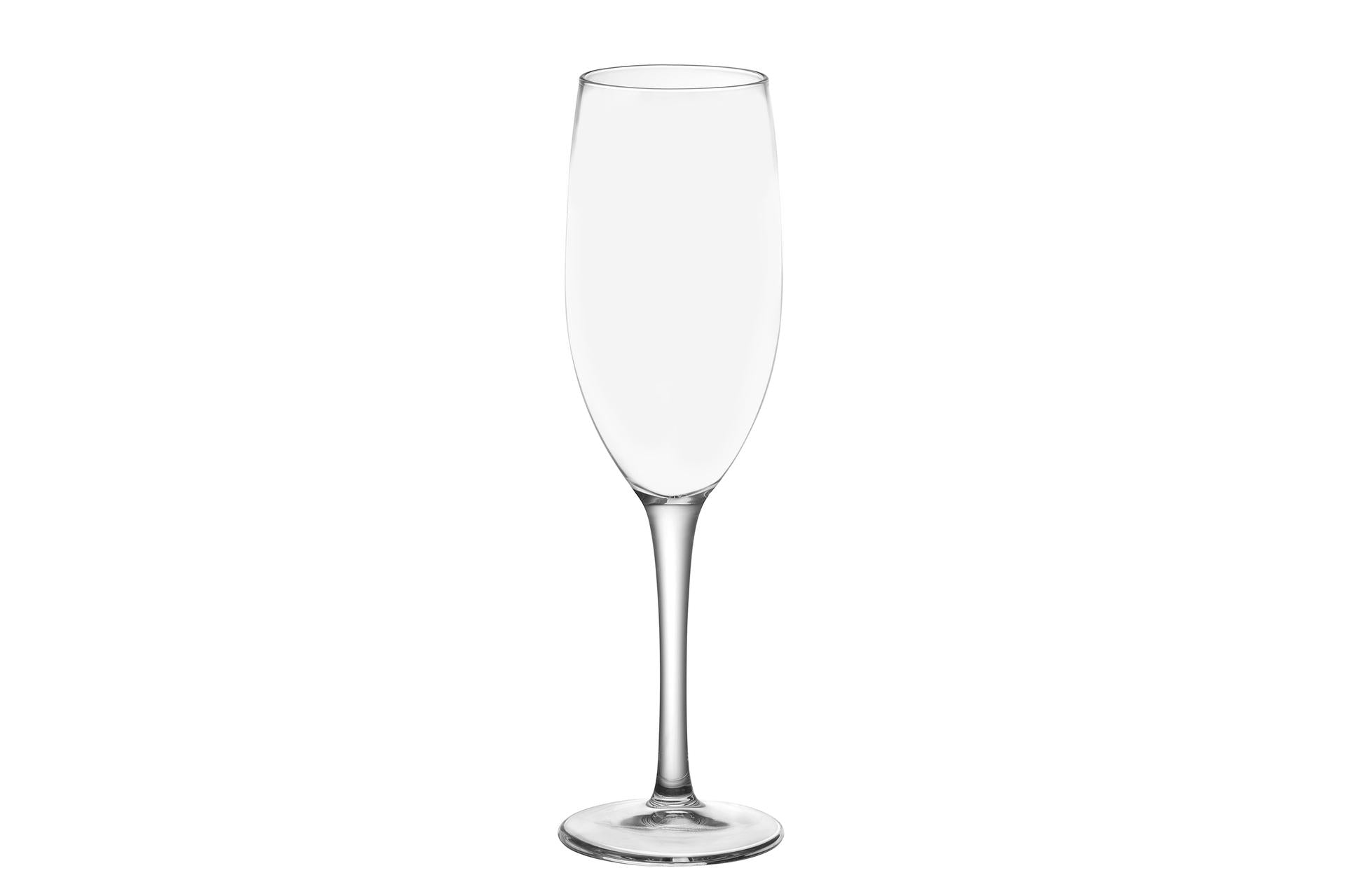Bormioli Rocco Milano Set 12 Calici Flute 17 cl - H.19.6 cm In Vetro Temperato - Set 12 Pz