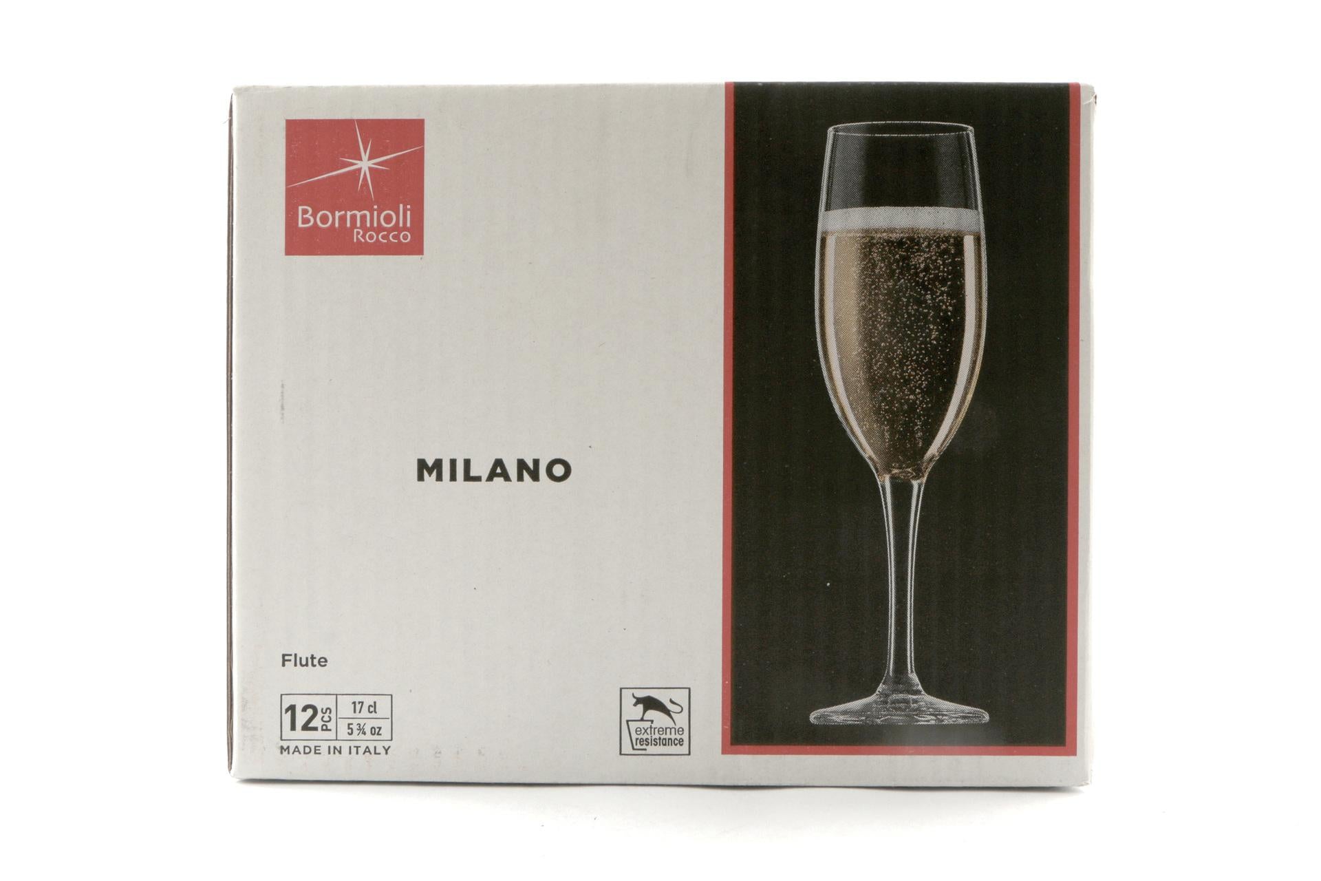 Bormioli Rocco Milano Set 12 Calici Flute 17 cl - H.19.6 cm In Vetro Temperato - Set 12 Pz 5