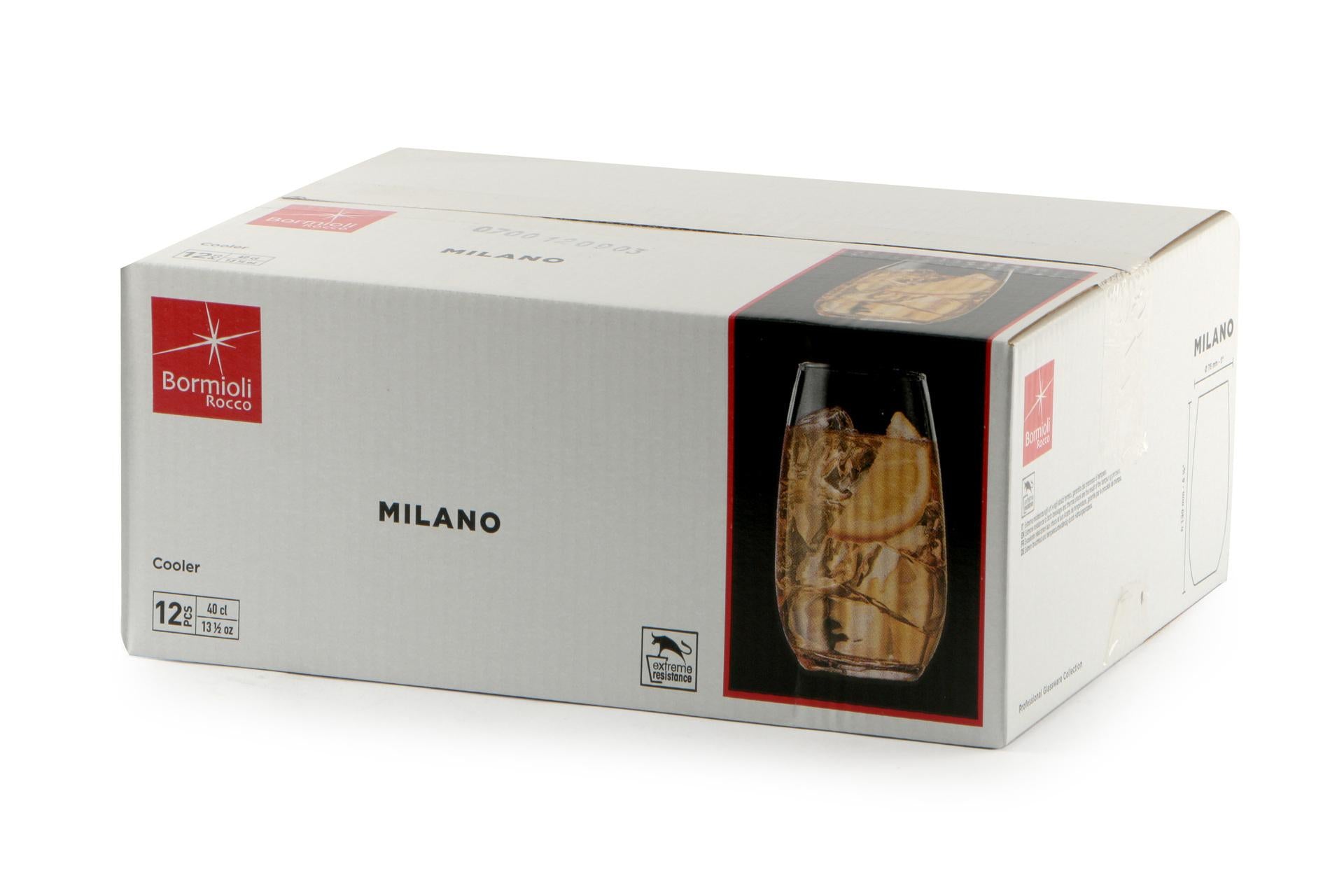 Bormioli Rocco Milano Set 12 Bicchieri Cooler 40 cl - H.13 cm In Vetro Temperato - Set 12 Pz 3