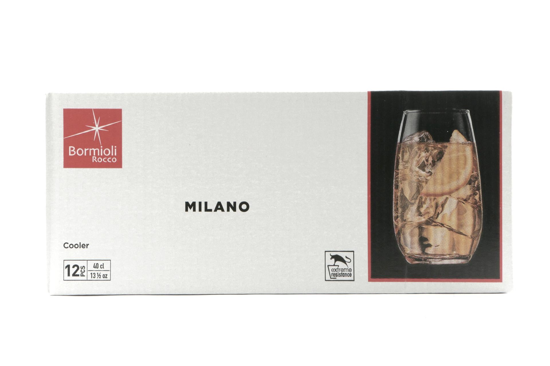 Bormioli Rocco Milano Set 12 Bicchieri Cooler 40 cl - H.13 cm In Vetro Temperato - Set 12 Pz 4