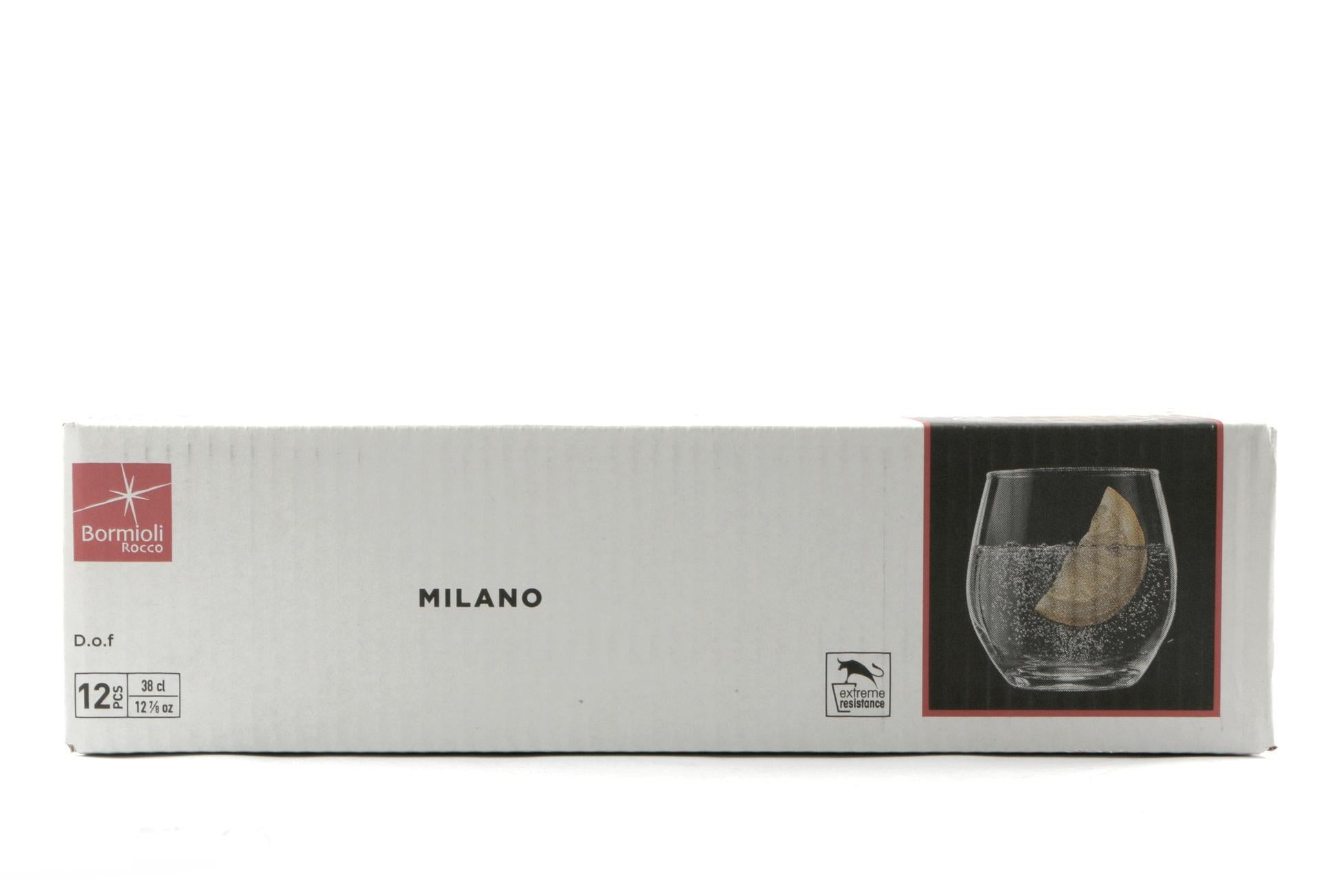 Bormioli Rocco Milano Set 12 Bicchieri DOF 38 cl - Vetro Temperato H.9.2 cm - Set 12 Pz 4