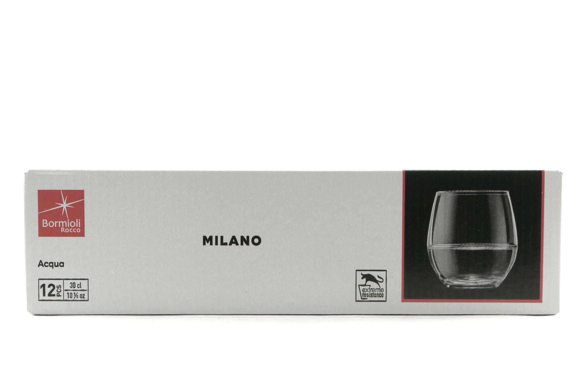 Bormioli Rocco Milano Set 12 Bicchieri Acqua 30 cl - H.8.5 cm In Vetro Temperato - Set 12 Pz 5