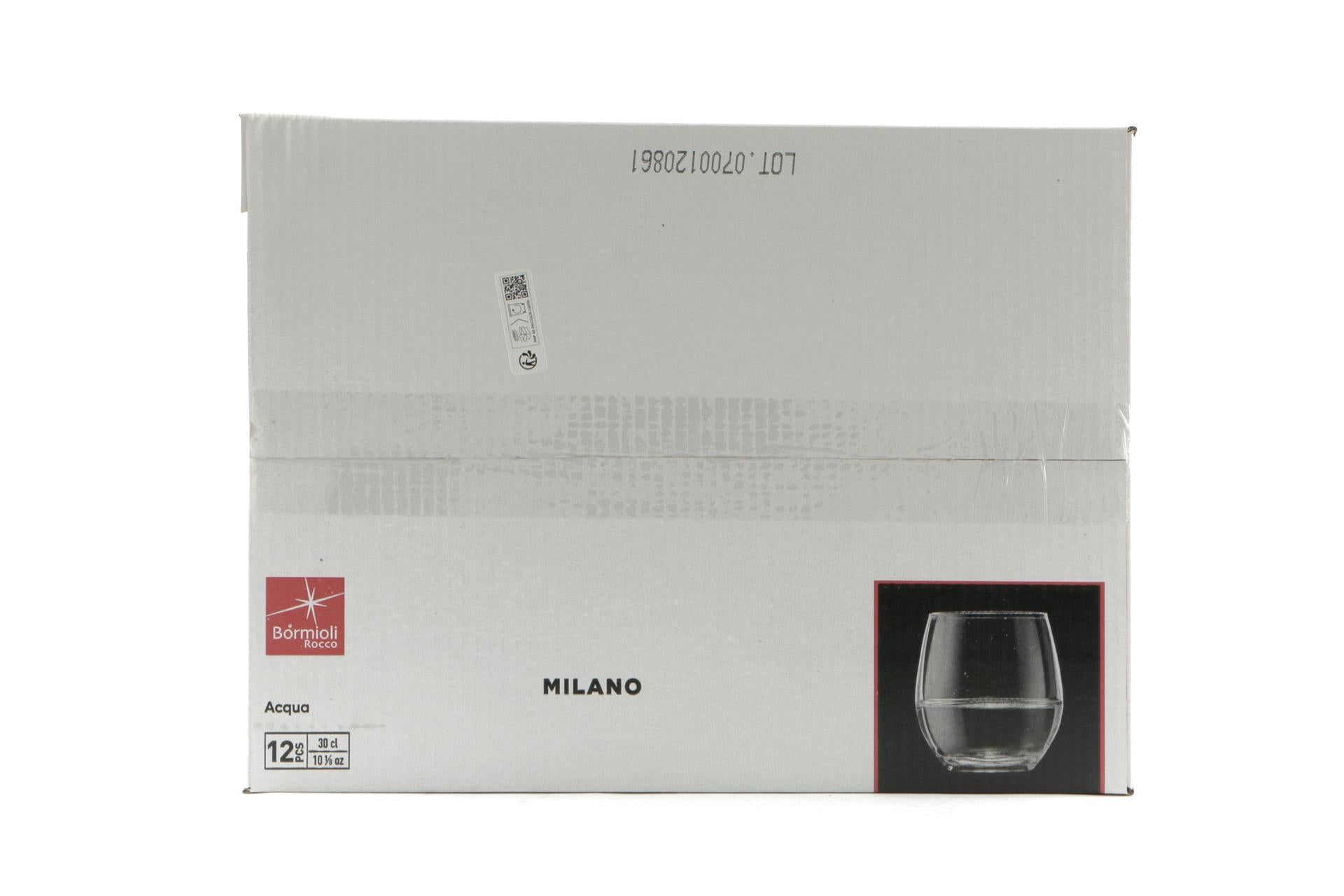 Bormioli Rocco Milano Set 12 Bicchieri Acqua 30 cl - H.8.5 cm In Vetro Temperato - Set 12 Pz 6