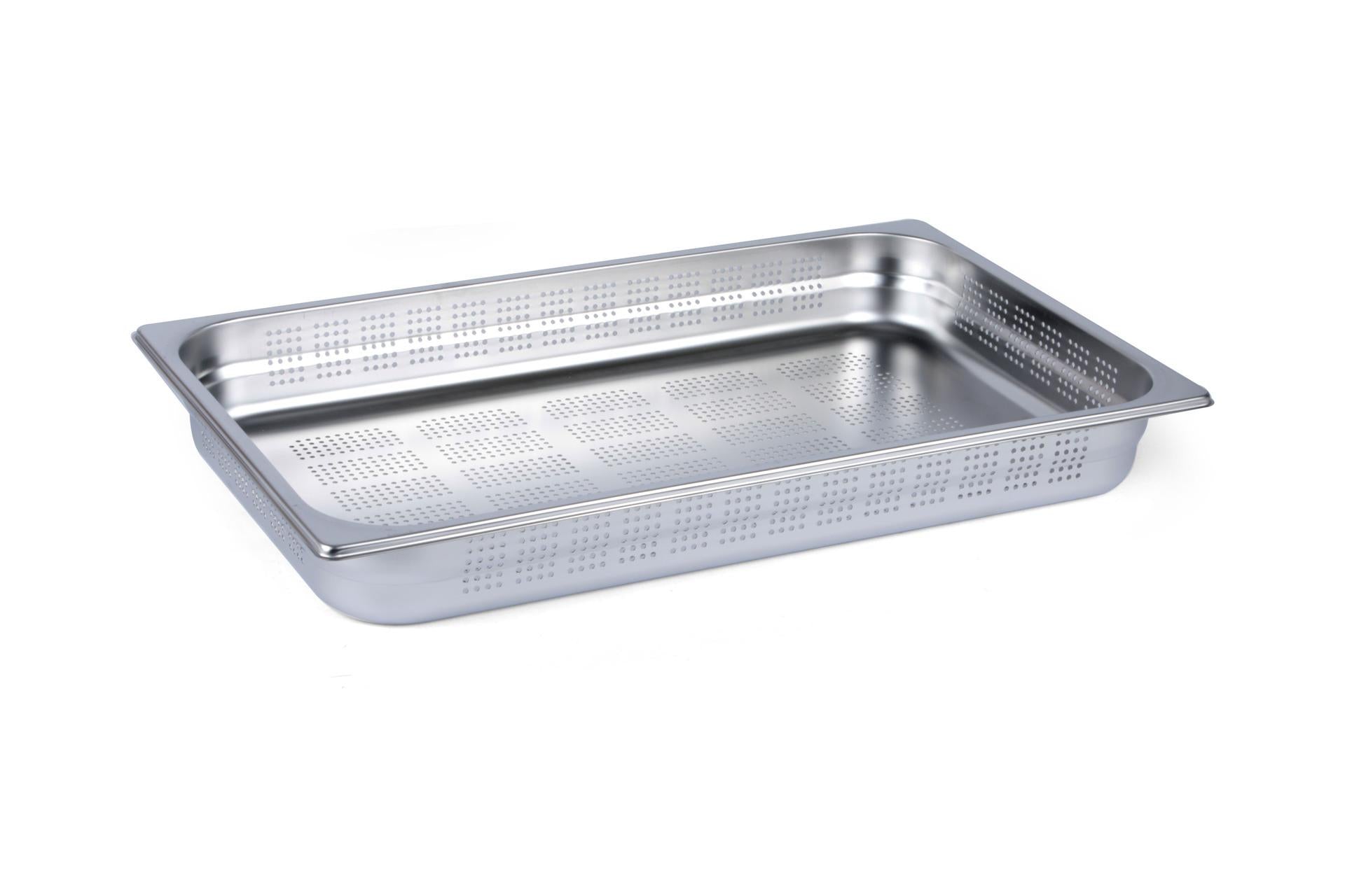 Mori2A Bacinella Forata GN Inox 1/1 - 53 x 32 cm H.6.5 cm Spessore 0.7 mm