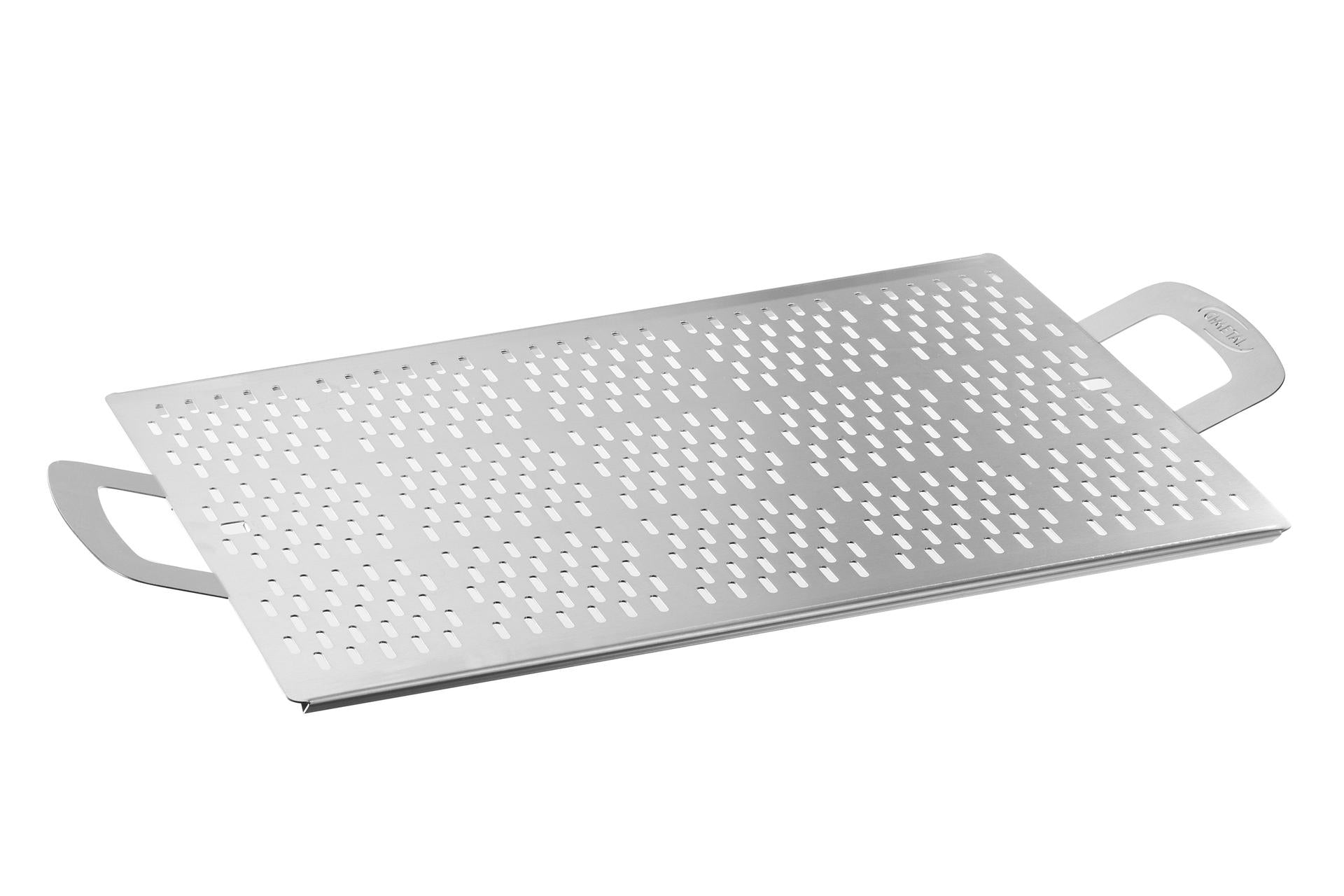 Gi Metal Vassoio e Tagliere Rettangolare 40x60 cm In Alluminio Con Piedini e Superficie Forata
